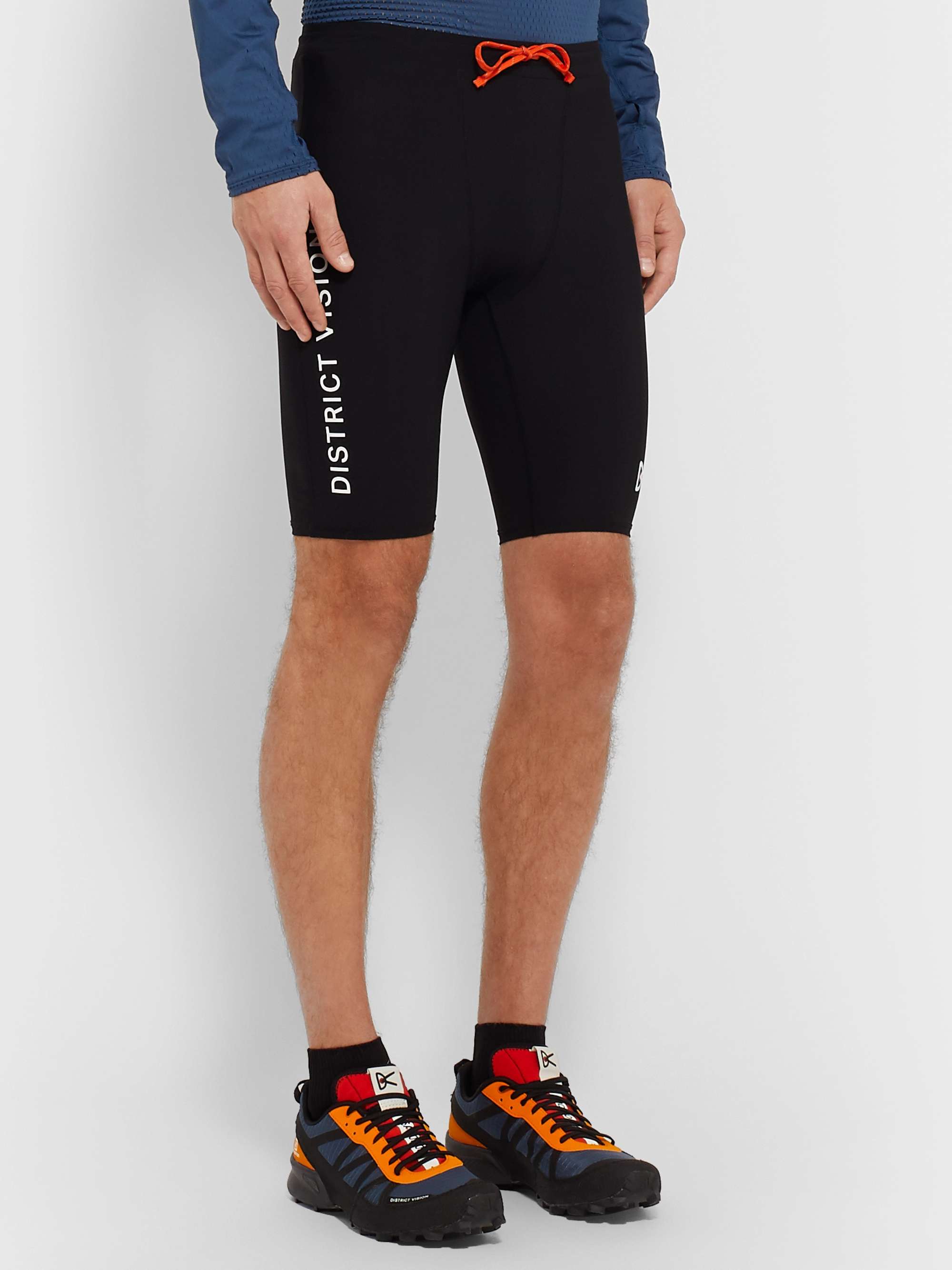 DISTRICT VISION TomTom Speed Tight Stretch Tech-Shell Running Shorts