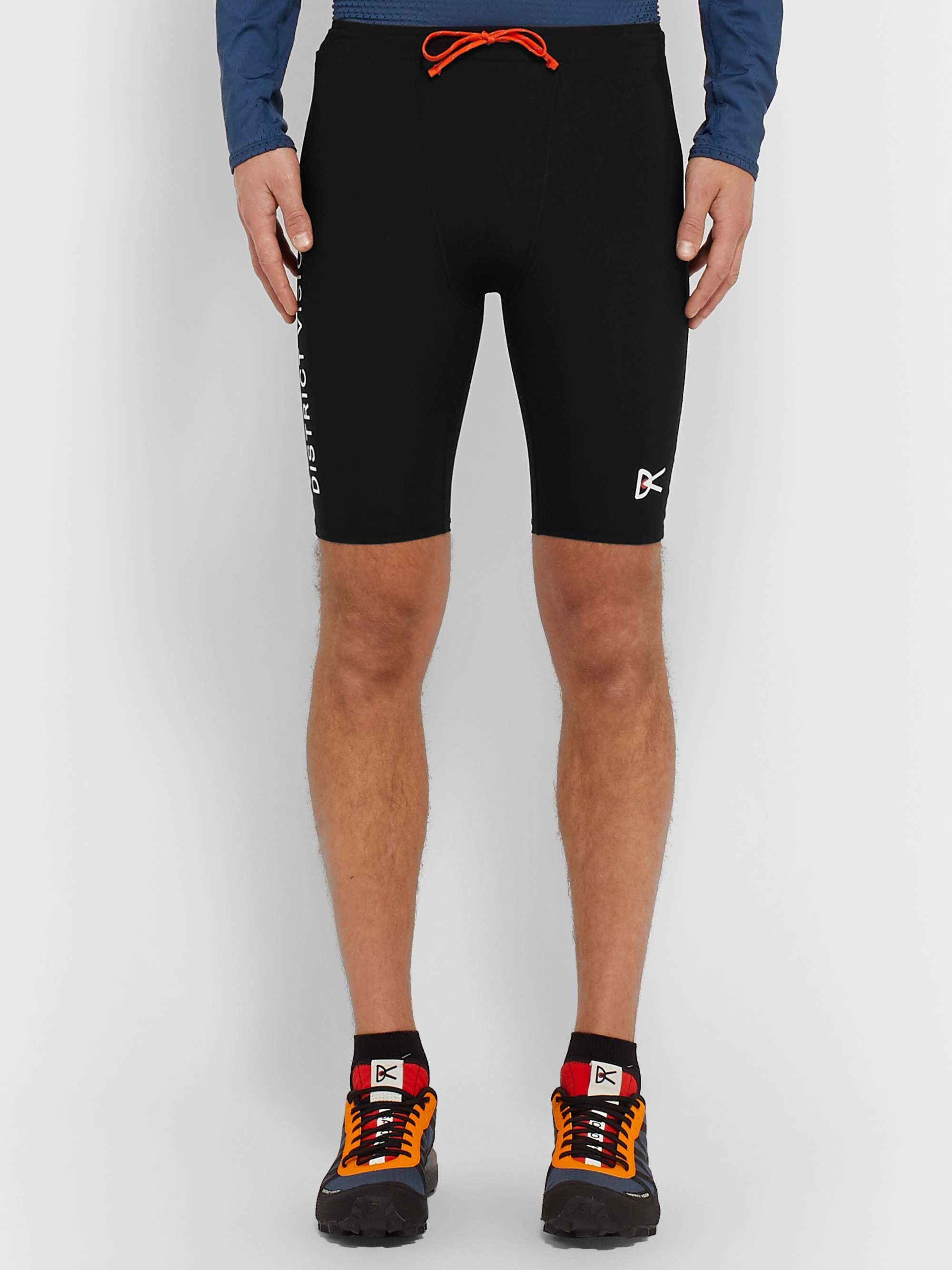 DISTRICT VISION TomTom Speed Tight Stretch Tech-Shell Running Shorts