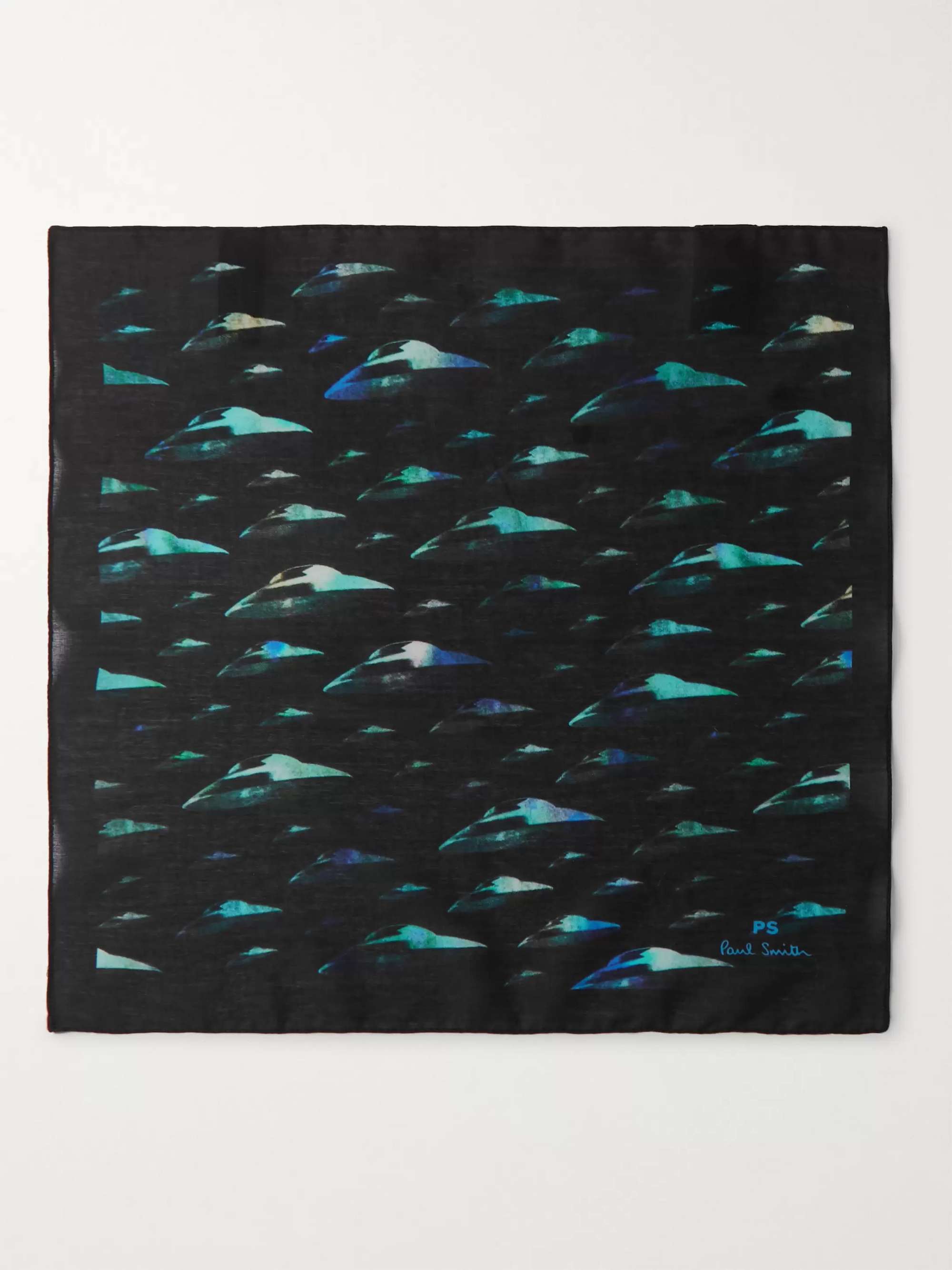 PAUL SMITH Printed Cotton Pocket Square