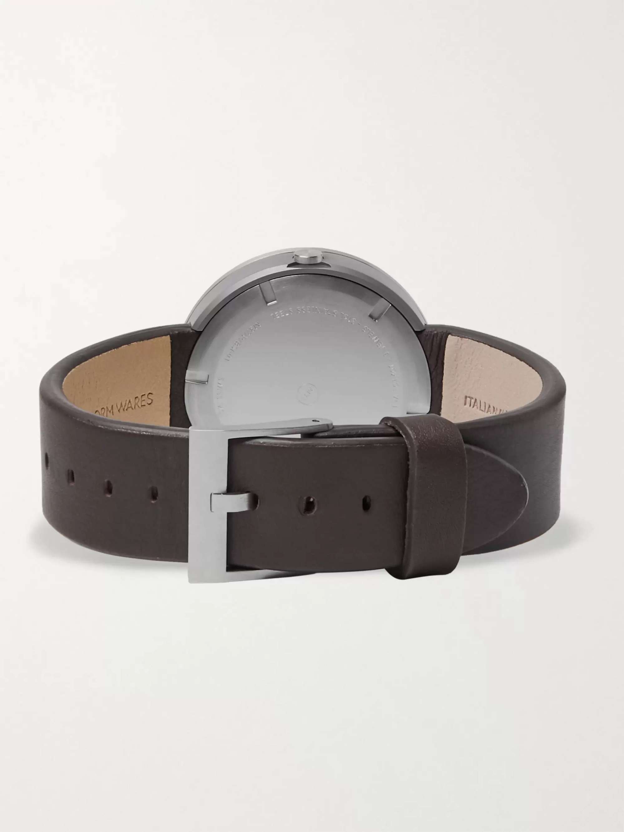UNIFORM WARES M37 PreciDrive Stainless Steel and Leather Watch