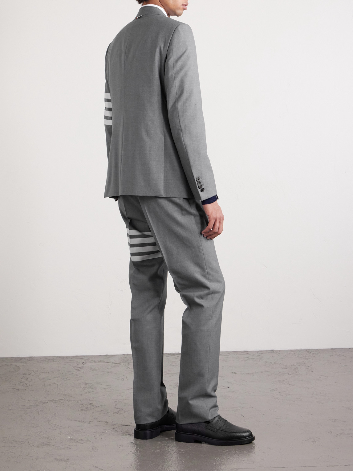  Thom Browne - Grey Slim-fit Striped Wool Suit Jacket - Men - Gray - 4 