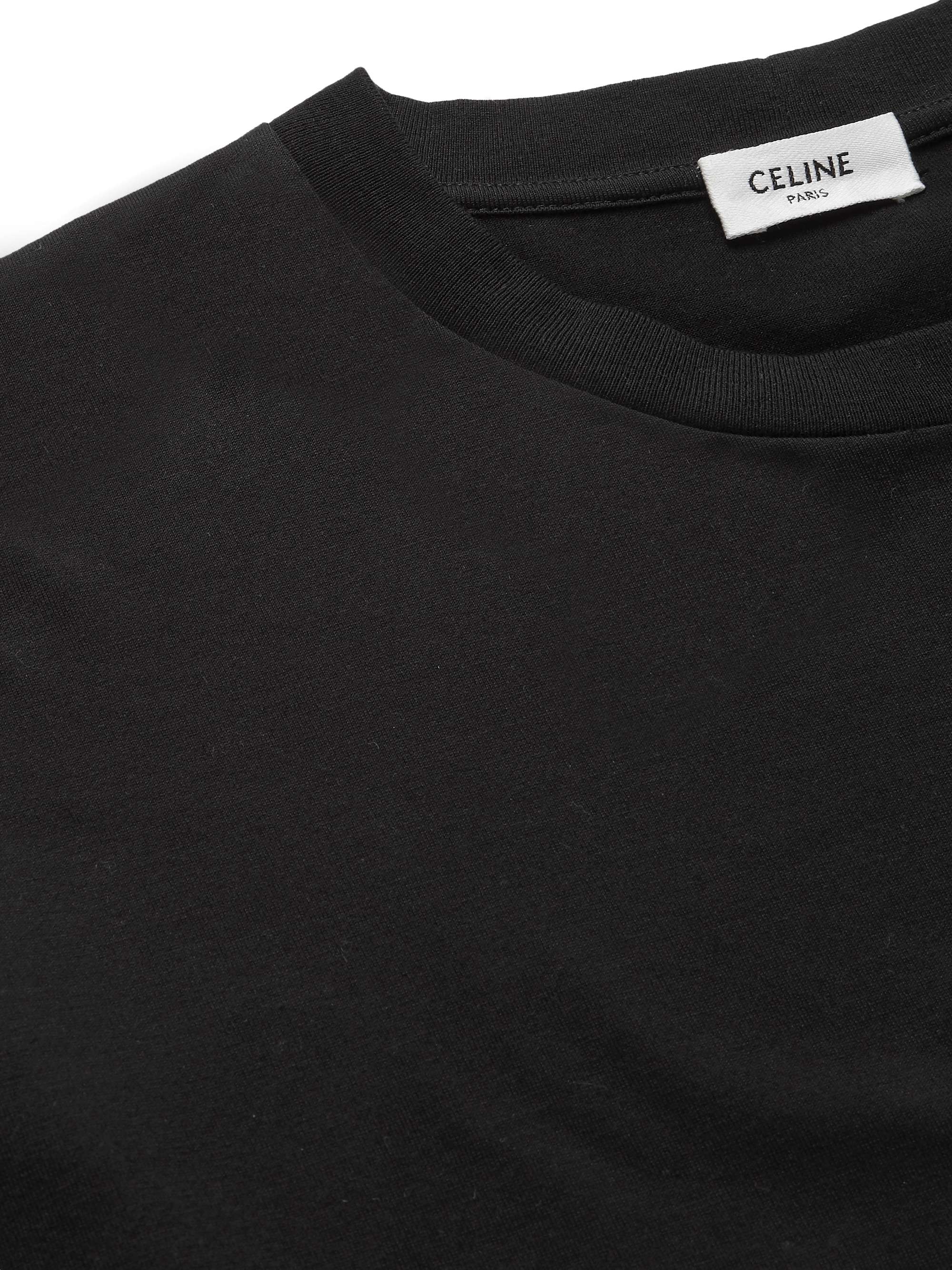 CELINE HOMME Logo-Print Cotton-Jersey T-Shirt