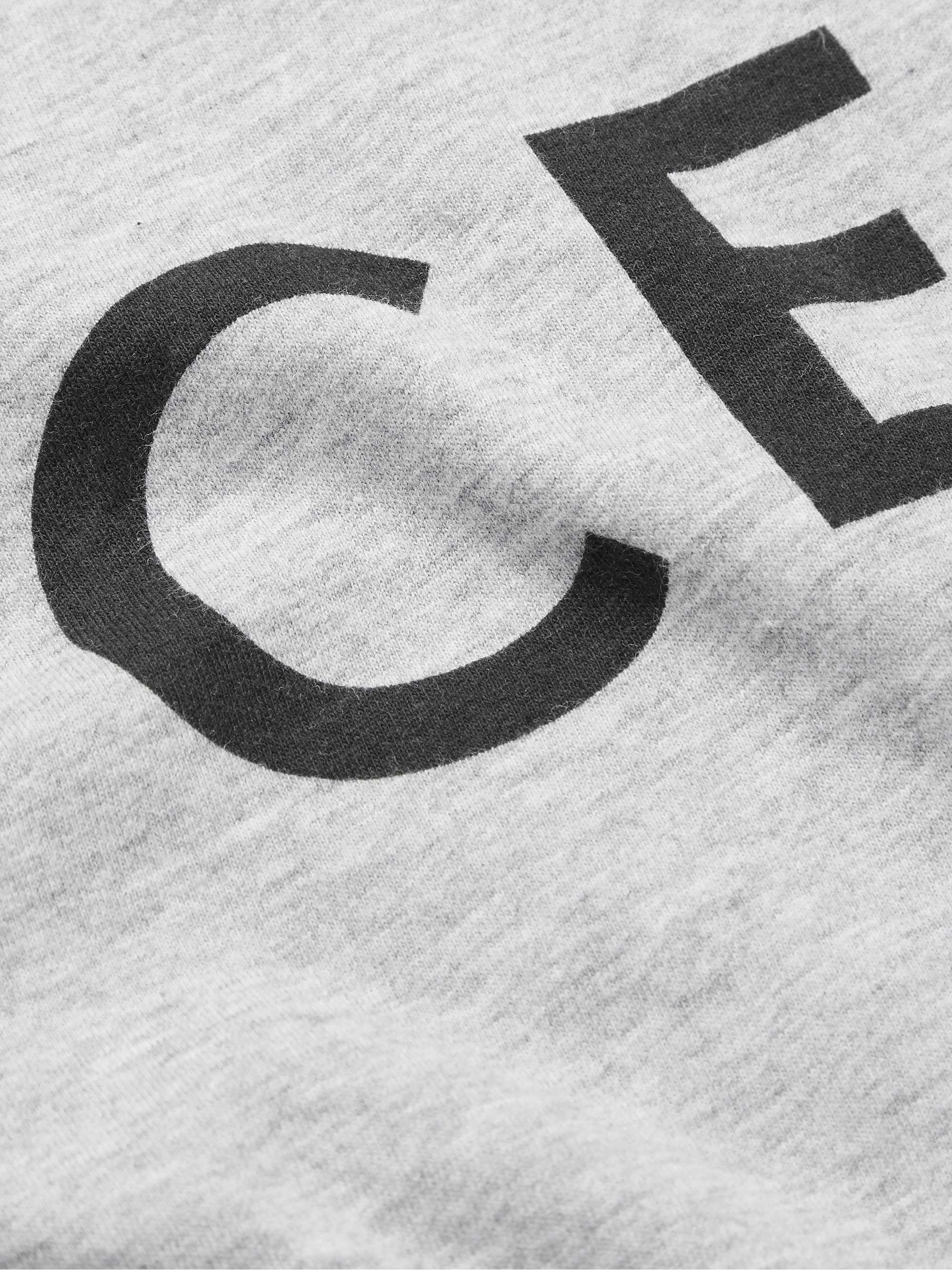 CELINE HOMME Logo-Print Mélange Cotton-Jersey T-Shirt