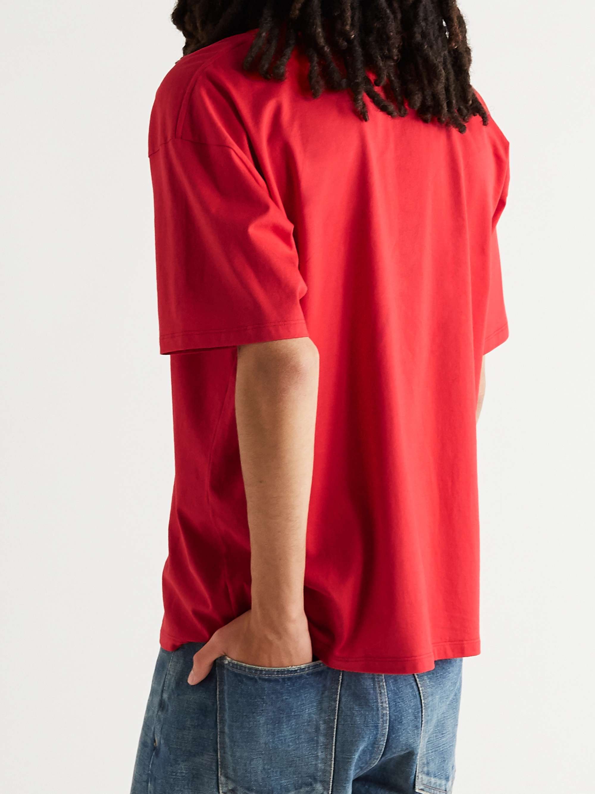 CELINE HOMME Logo-Print Cotton-Jersey T-Shirt