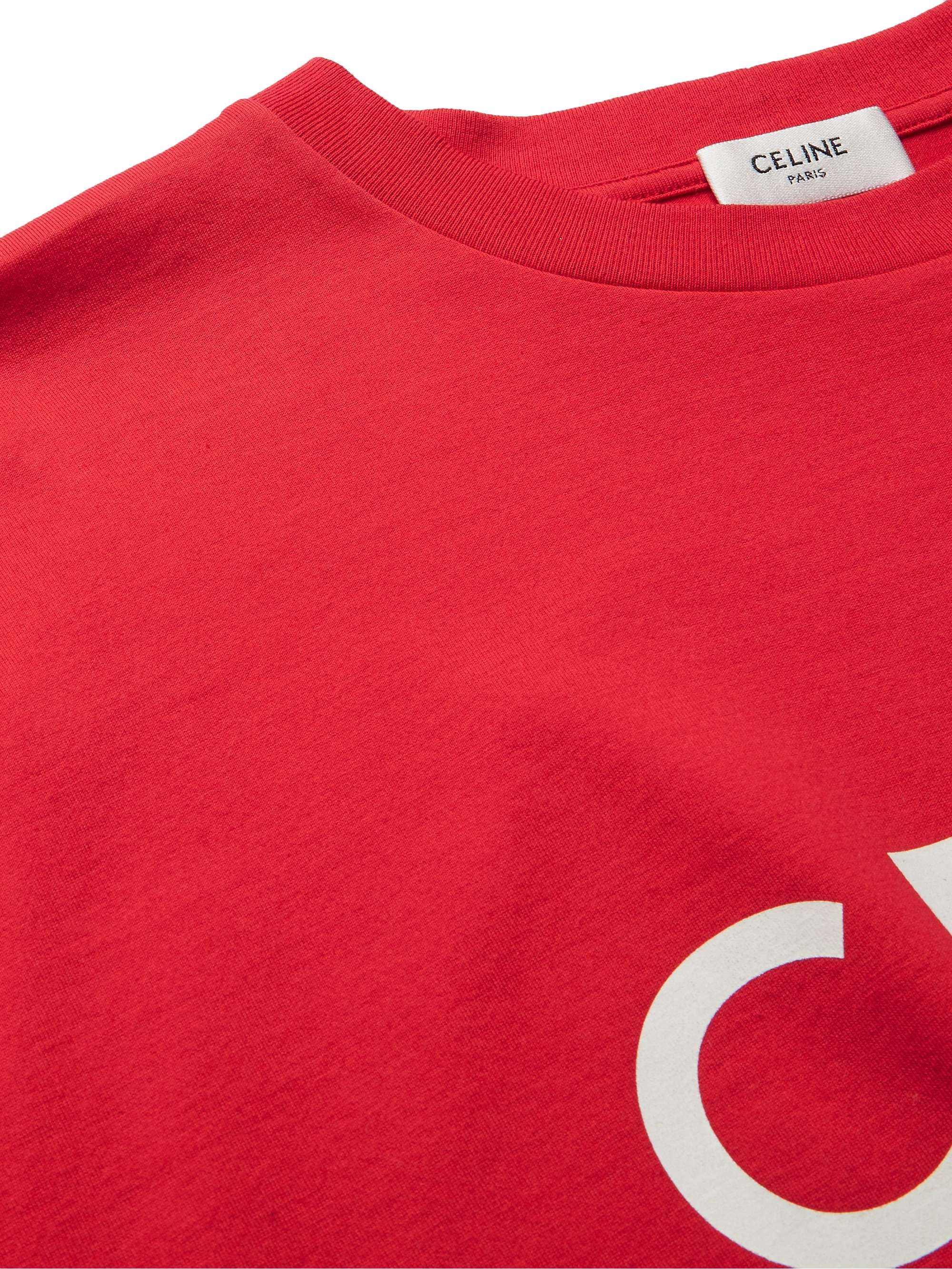 CELINE HOMME Logo-Print Cotton-Jersey T-Shirt