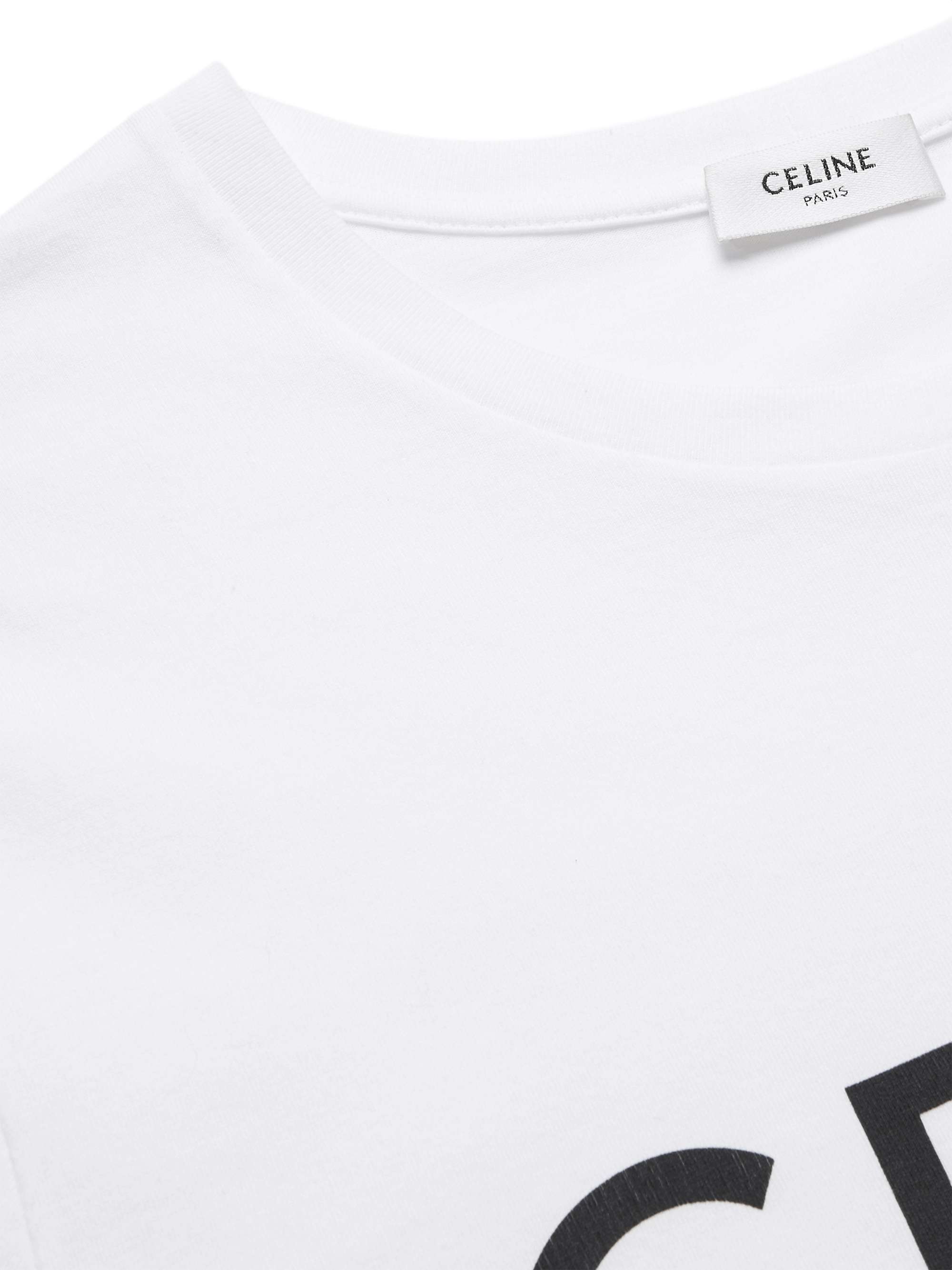 CELINE HOMME Logo-Print Cotton-Jersey T-Shirt