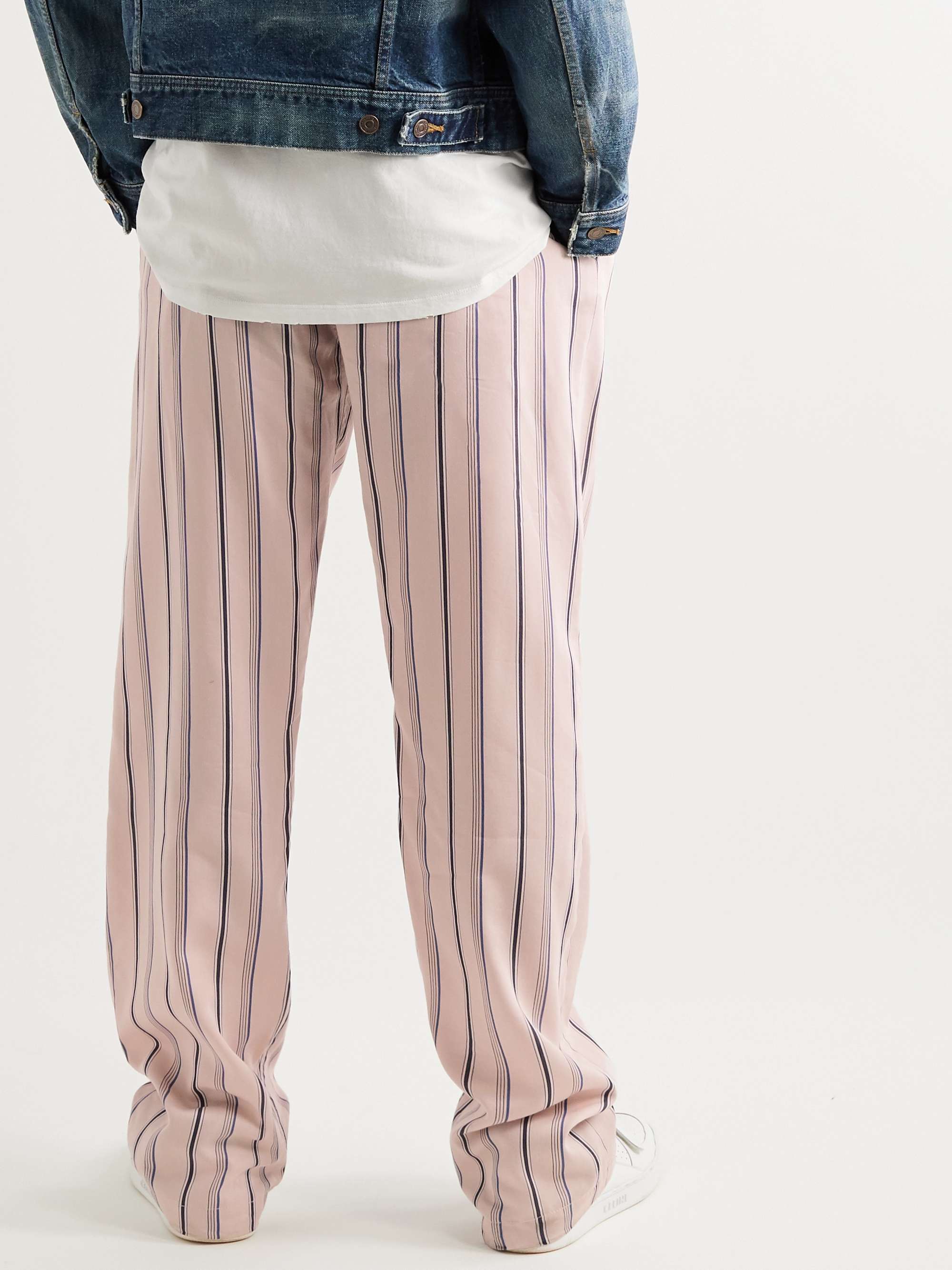 CELINE HOMME Striped Woven Trousers