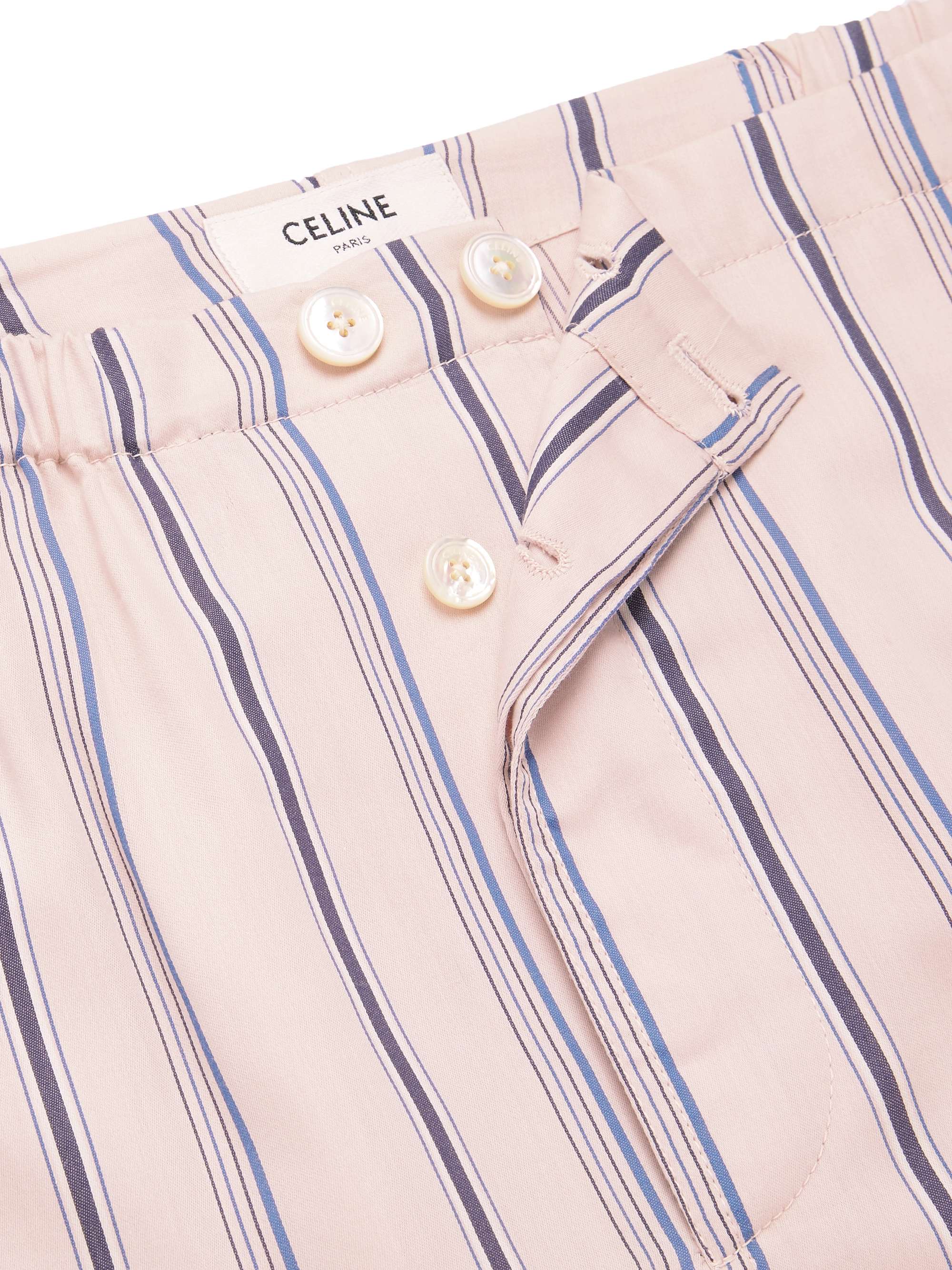 CELINE HOMME Striped Woven Trousers