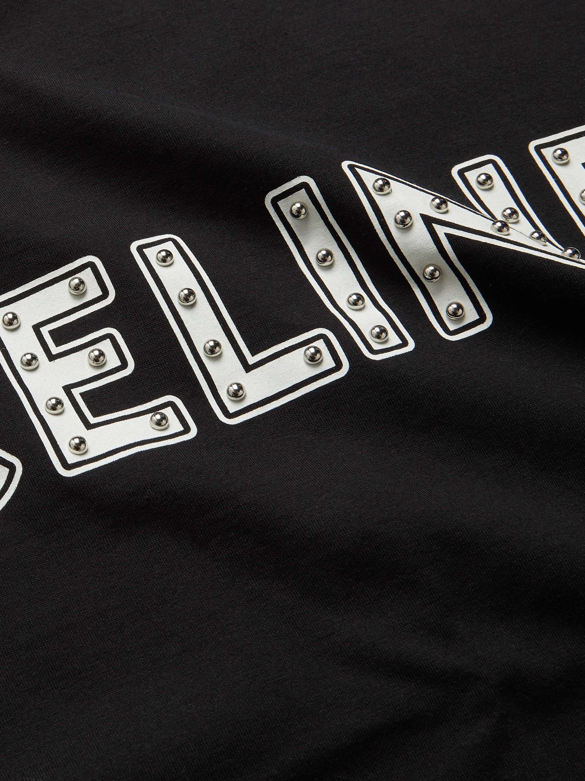 CELINE HOMME Studded Logo-Print Cotton-Jersey T-Shirt