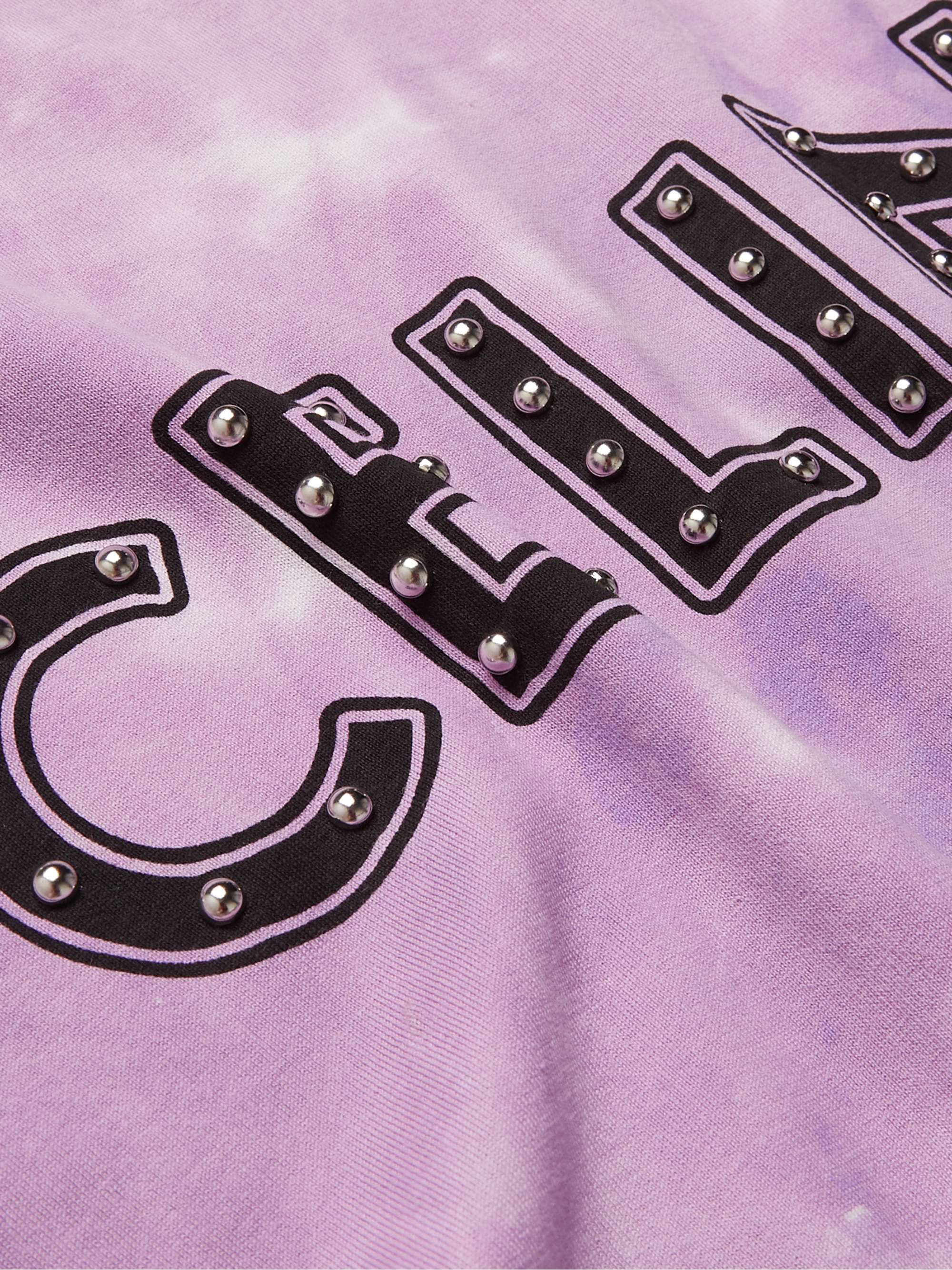 CELINE HOMME Oversized Logo-Print Tie-Dyed Cotton-Jersey T-Shirt