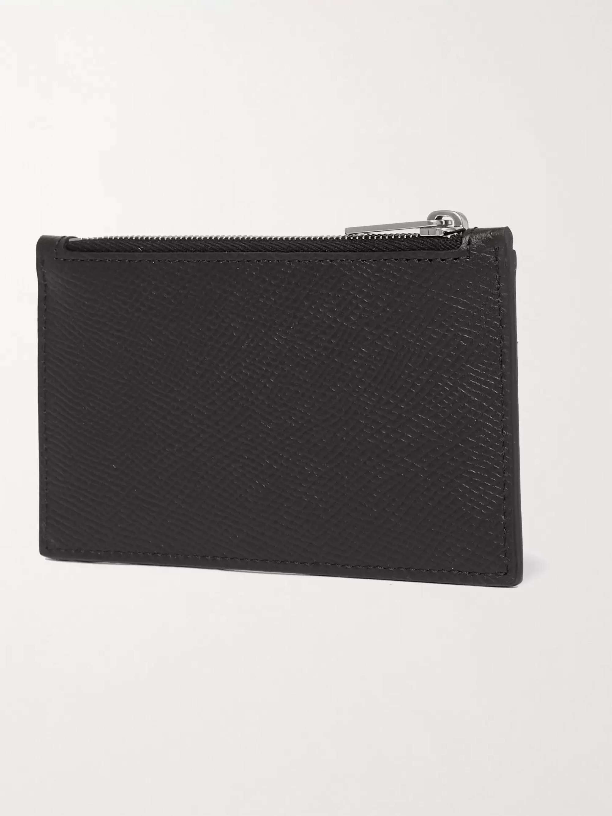 Celine Homme - Men - Leather-trimmed Coated-canvas Zip-Around Wallet Black