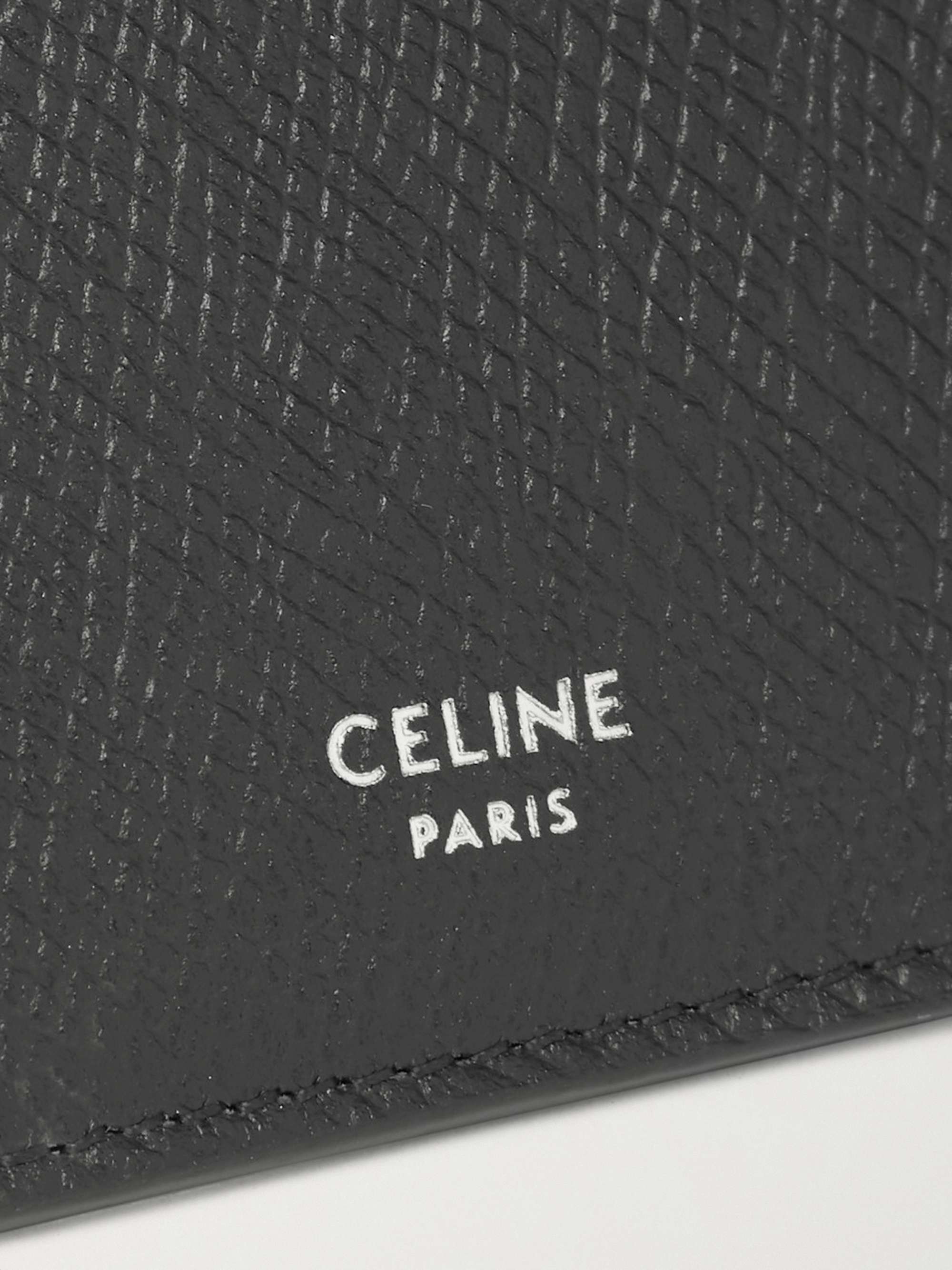 CELINE HOMME Full-Grain Leather Zipped Cardholder