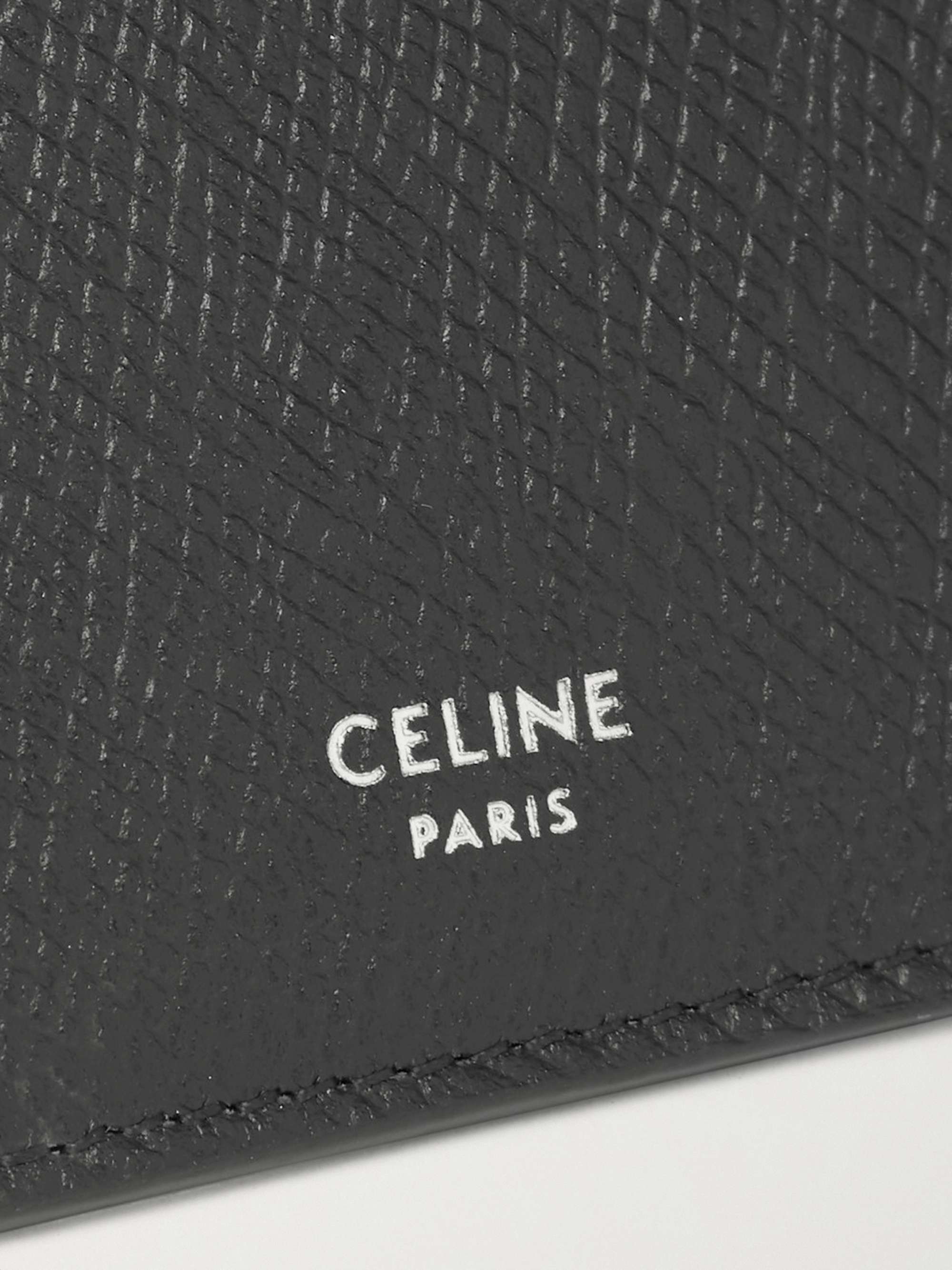 Celine Homme Croc-effect Leather Zipped Cardholder - Men - Black Wallets