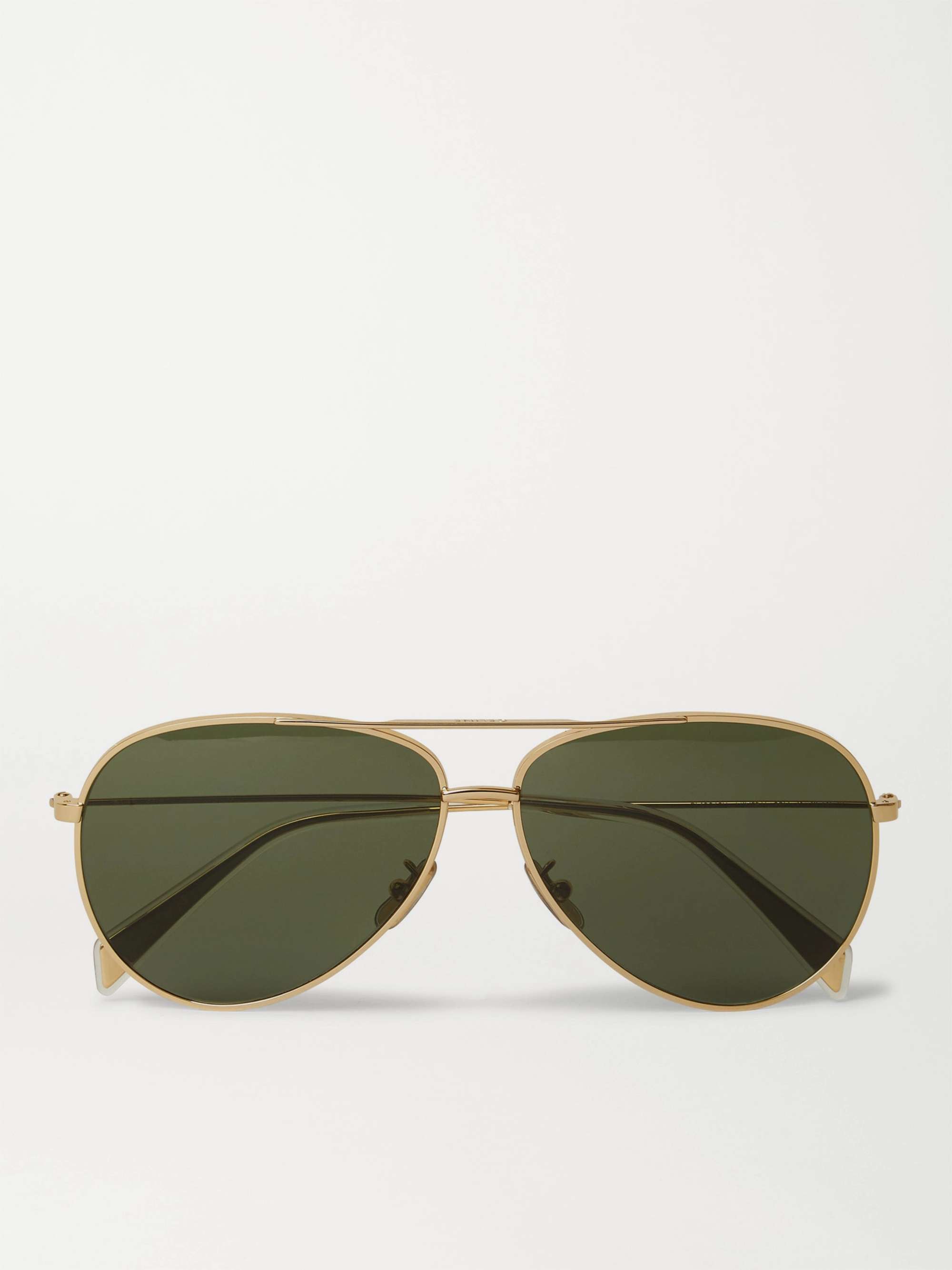 CELINE HOMME Aviator-Style Gold-Tone Sunglasses