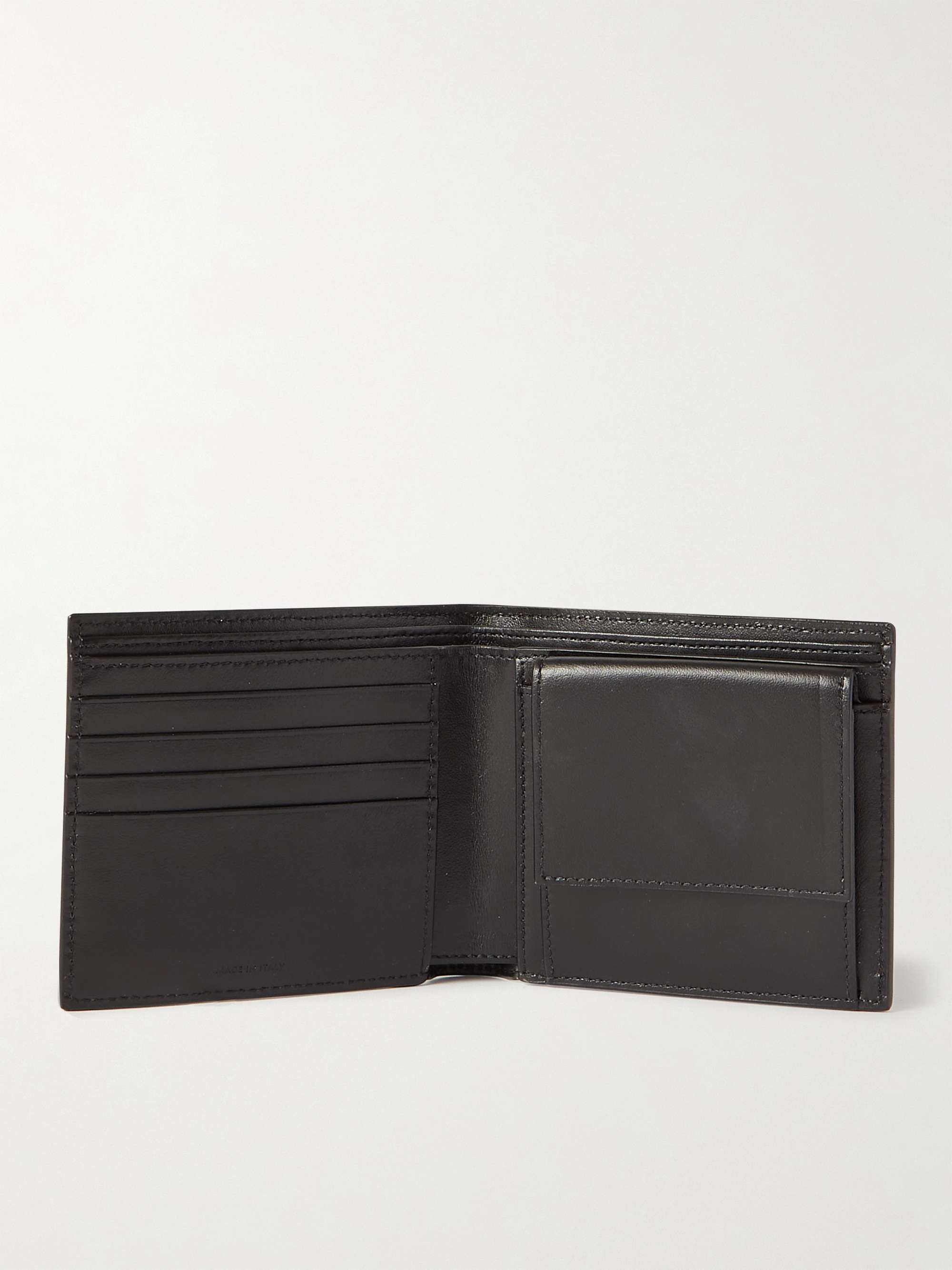 CELINE HOMME Triomphe Leather-Trimmed Coated-Canvas Billfold