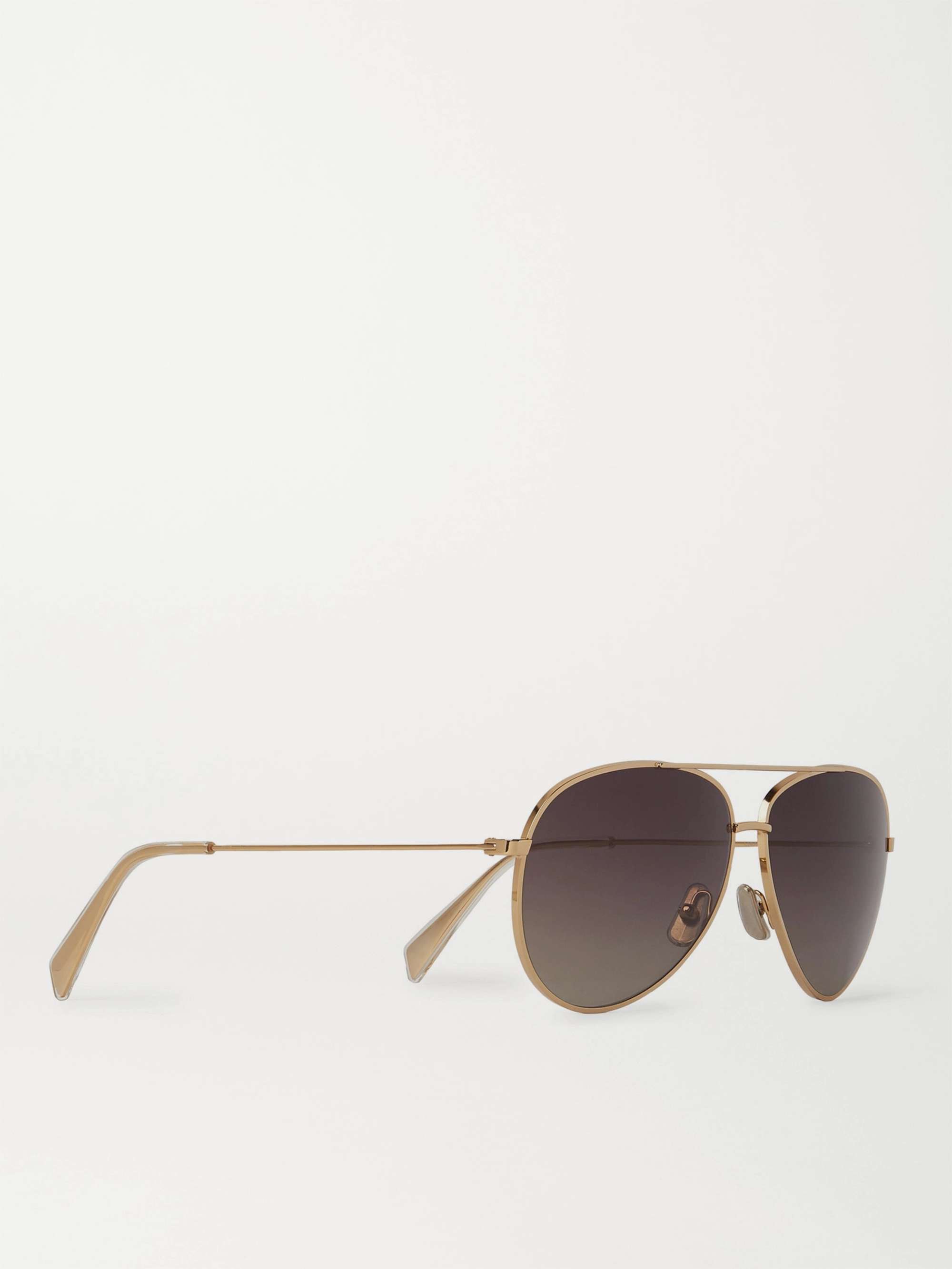 CELINE HOMME Aviator-Style Gold-Tone Sunglasses