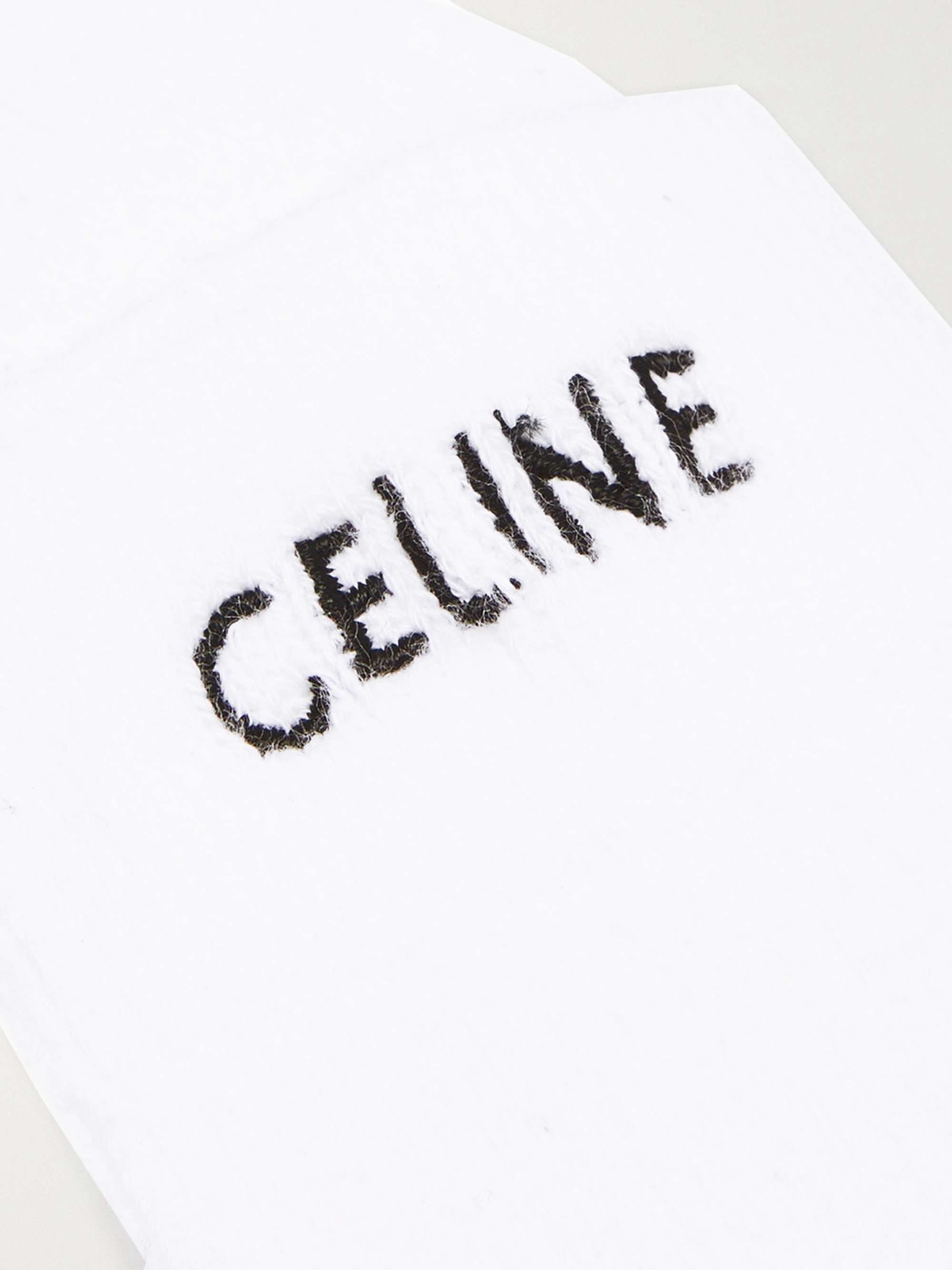 CELINE HOMME Logo-Embroidered Ribbed Cotton Socks