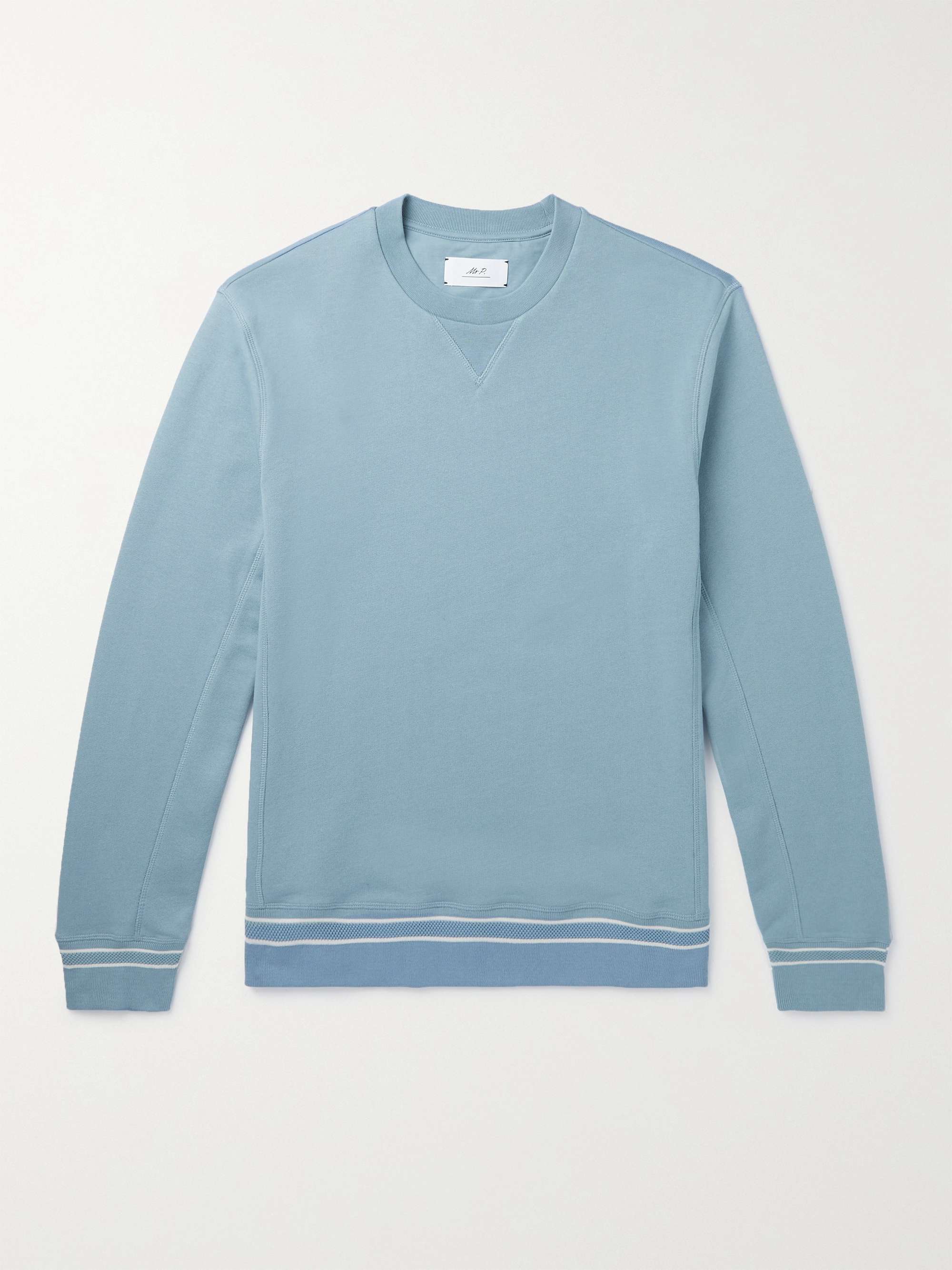MR P. Contrast-Tipped Loopback Cotton-Jersey Sweatshirt for Men | MR PORTER