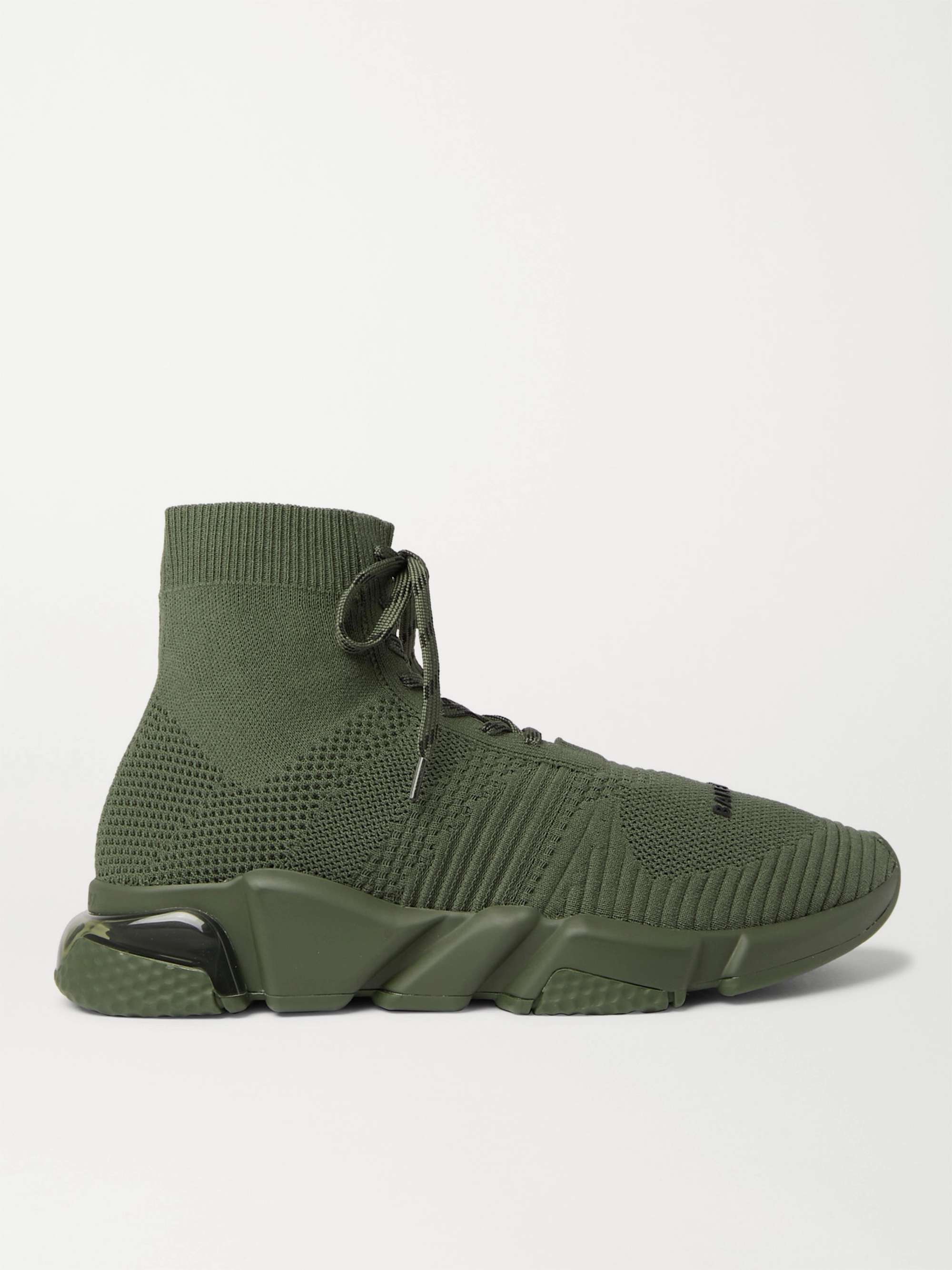 Balenciaga Speed Sneakers In Stretchknit in Green for Men  Lyst