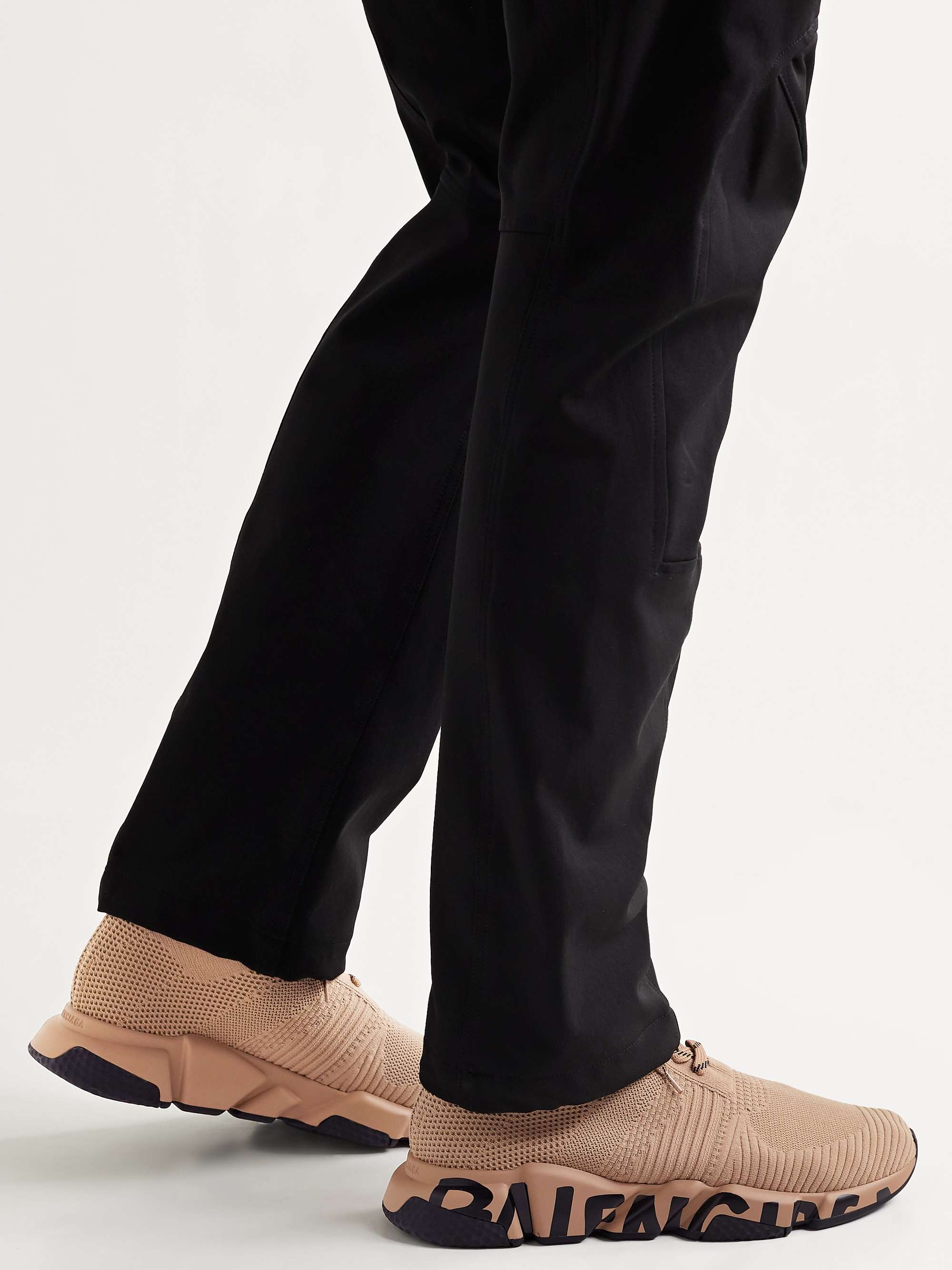 BALENCIAGA Speed Logo-Print Stretch-Knit Sneakers