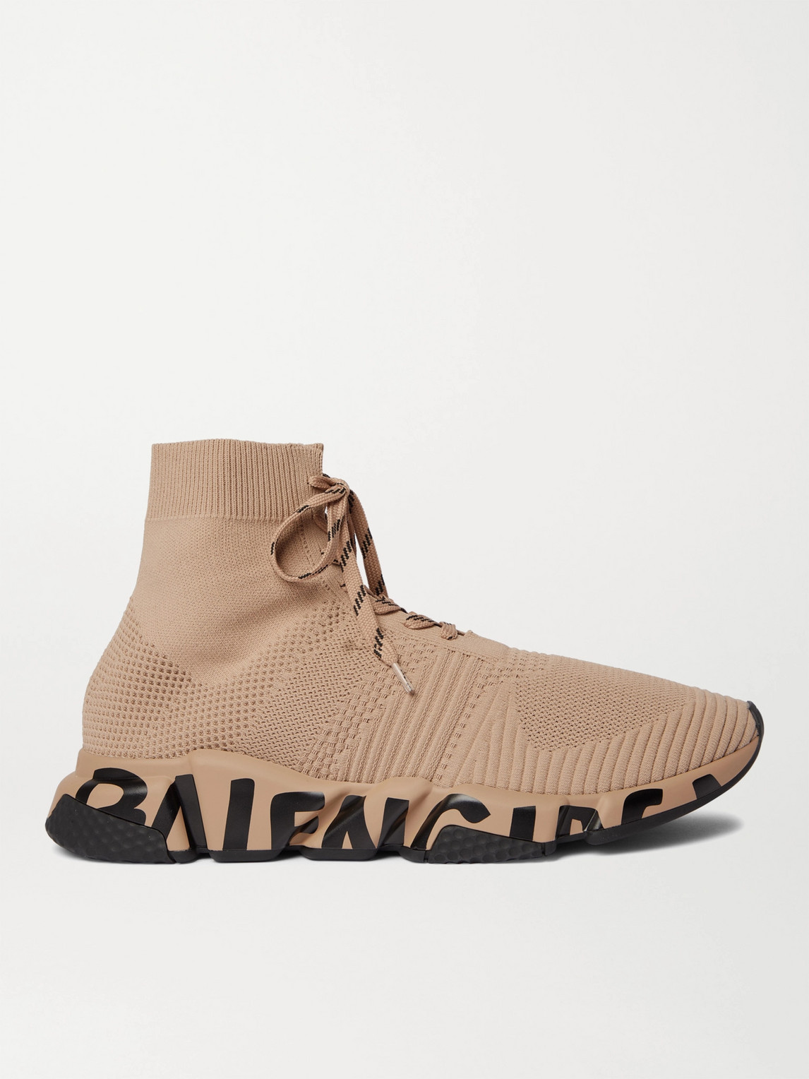 Balenciaga Speed Logo-Print Stretch-Knit Sneakers - Men
