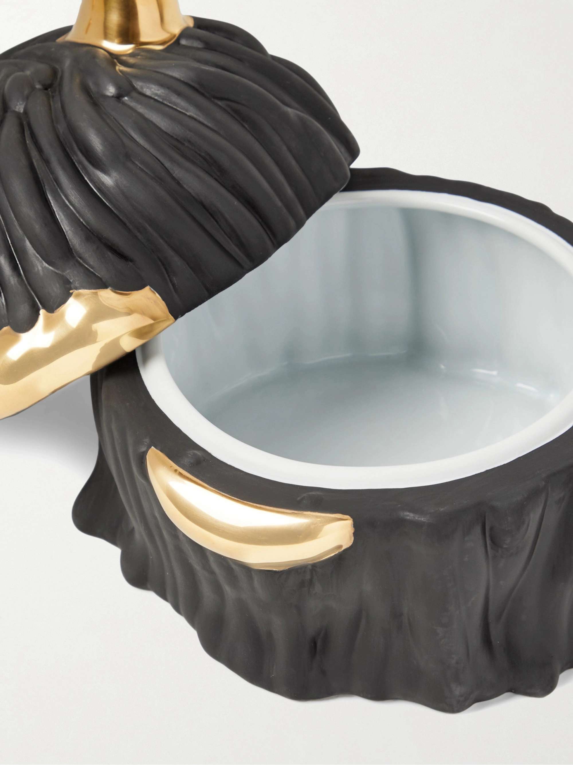 L'OBJET + Haas Lynda Porcelain and Gold-Plated Plate Set