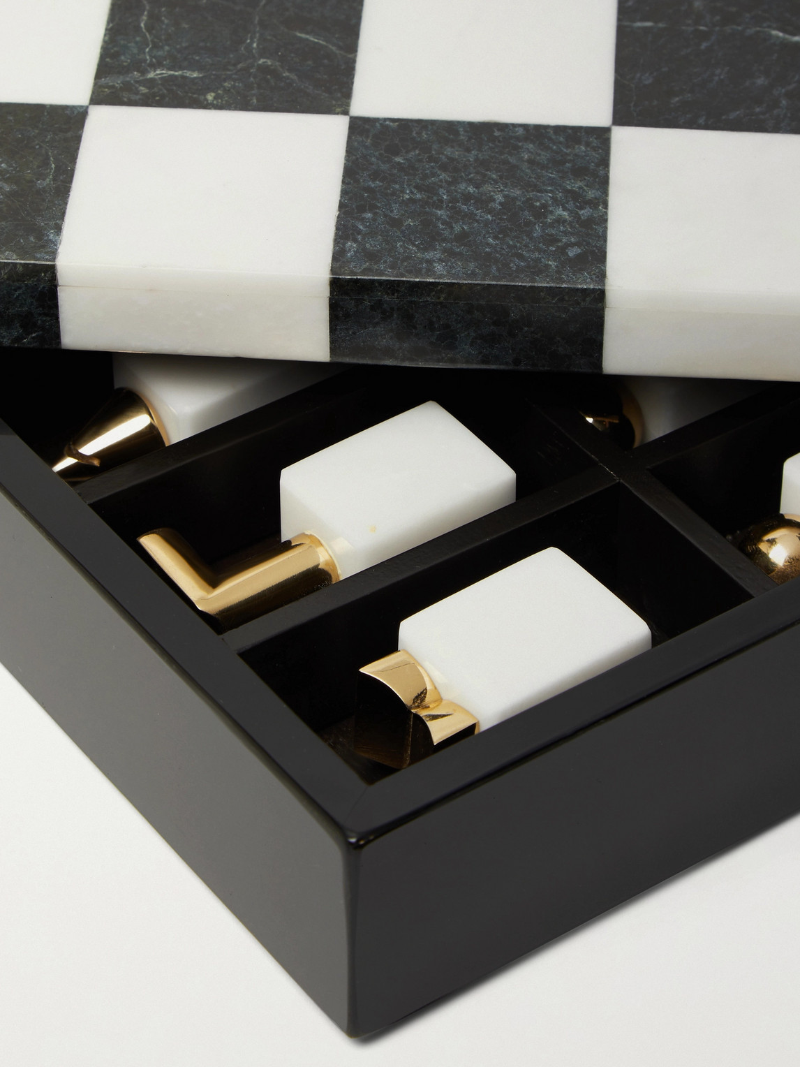 Gold-Plated and Stone Chess Set — 2