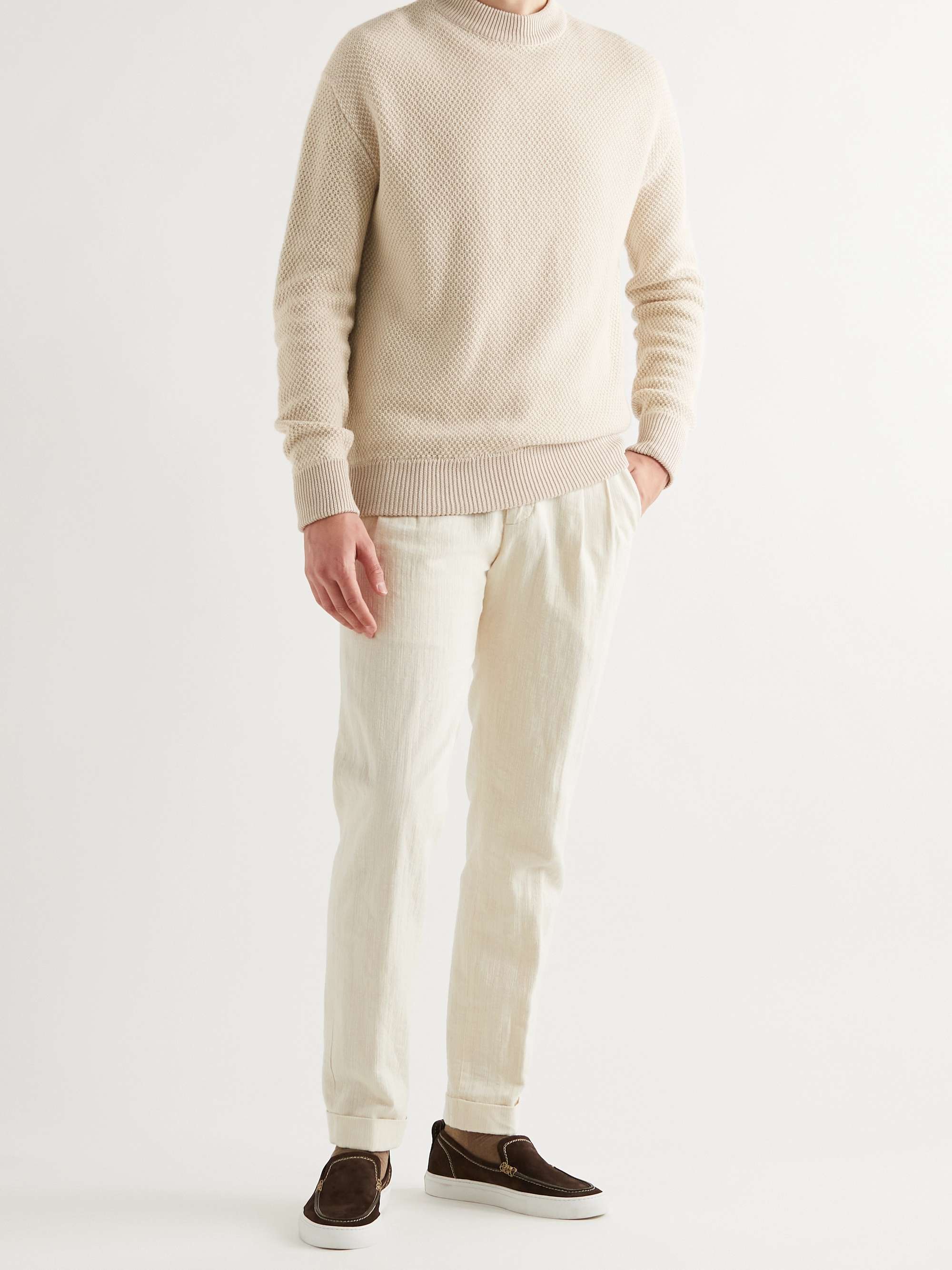 Linen and Cashmere-Blend Sweater