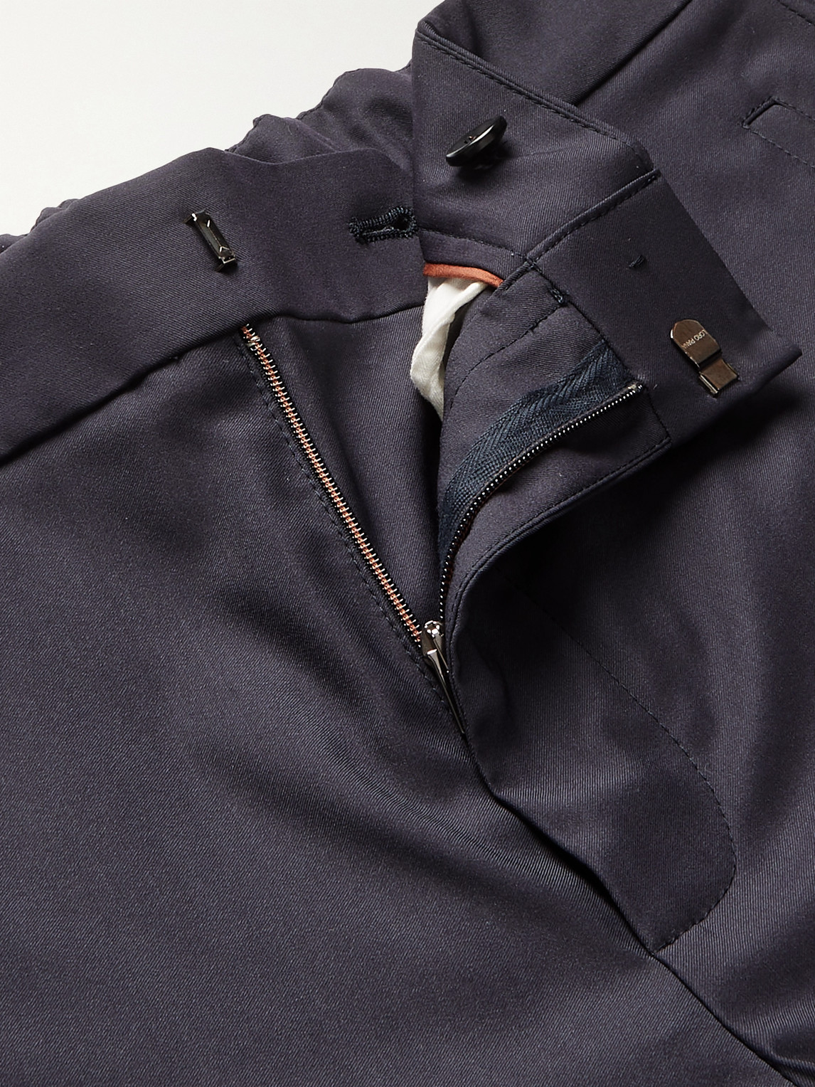 Loro Piana Rain System Virgin Wool-blend Trousers In Blue