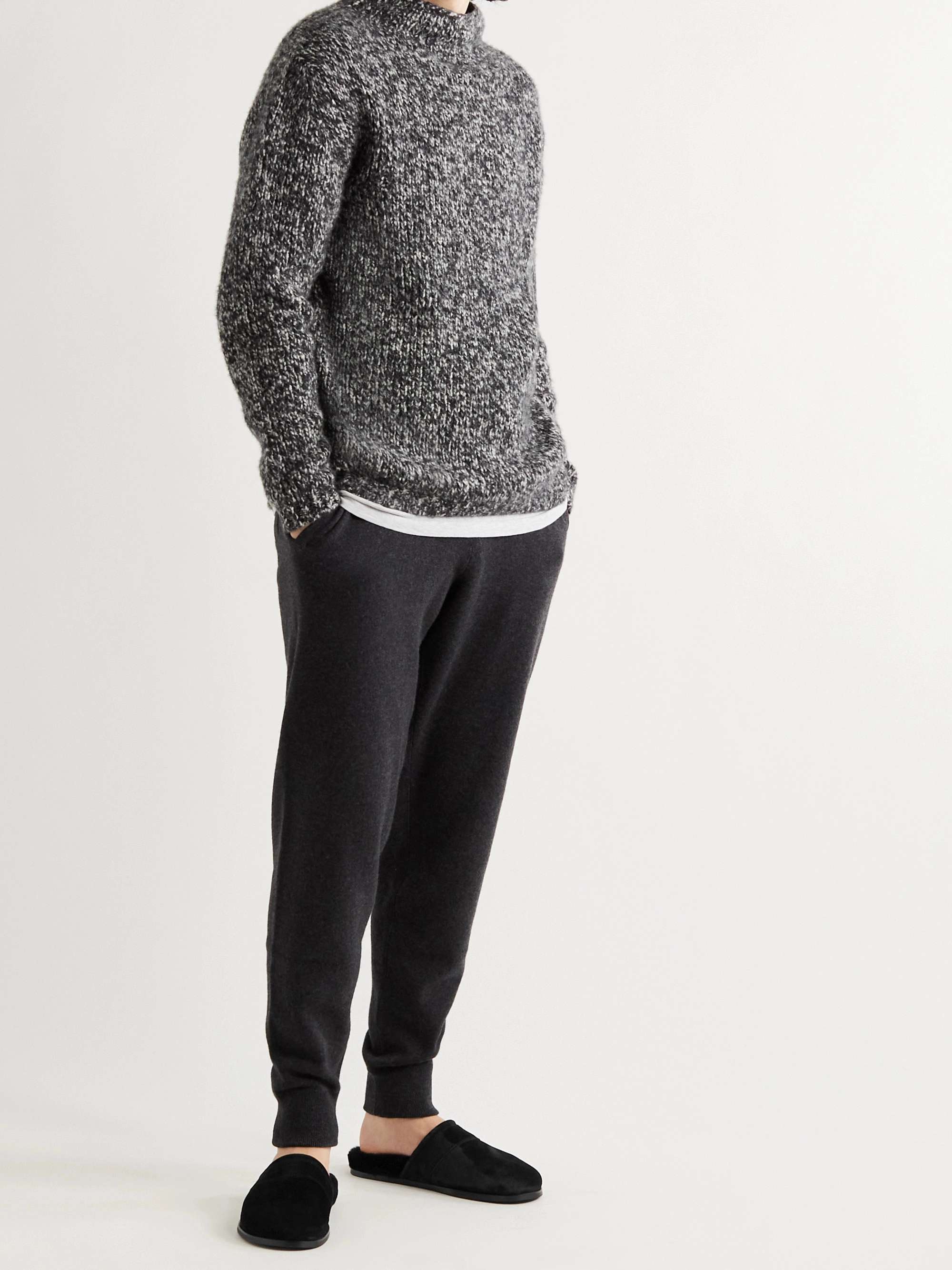 MR P. Shearling-Lined Suede Slippers