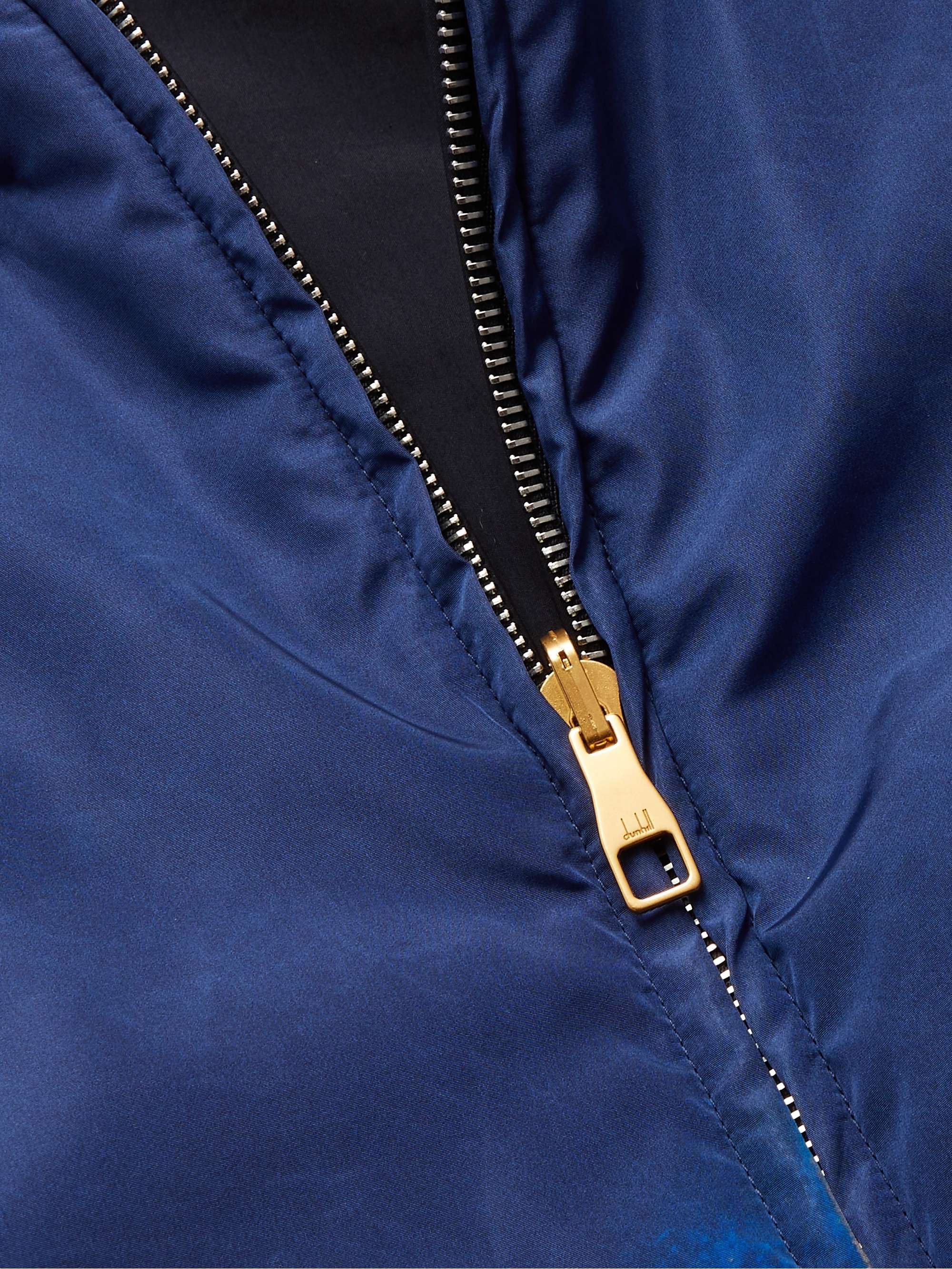 DUNHILL Slim-Fit Reversible Printed Shell and Cotton Bomber Jacket