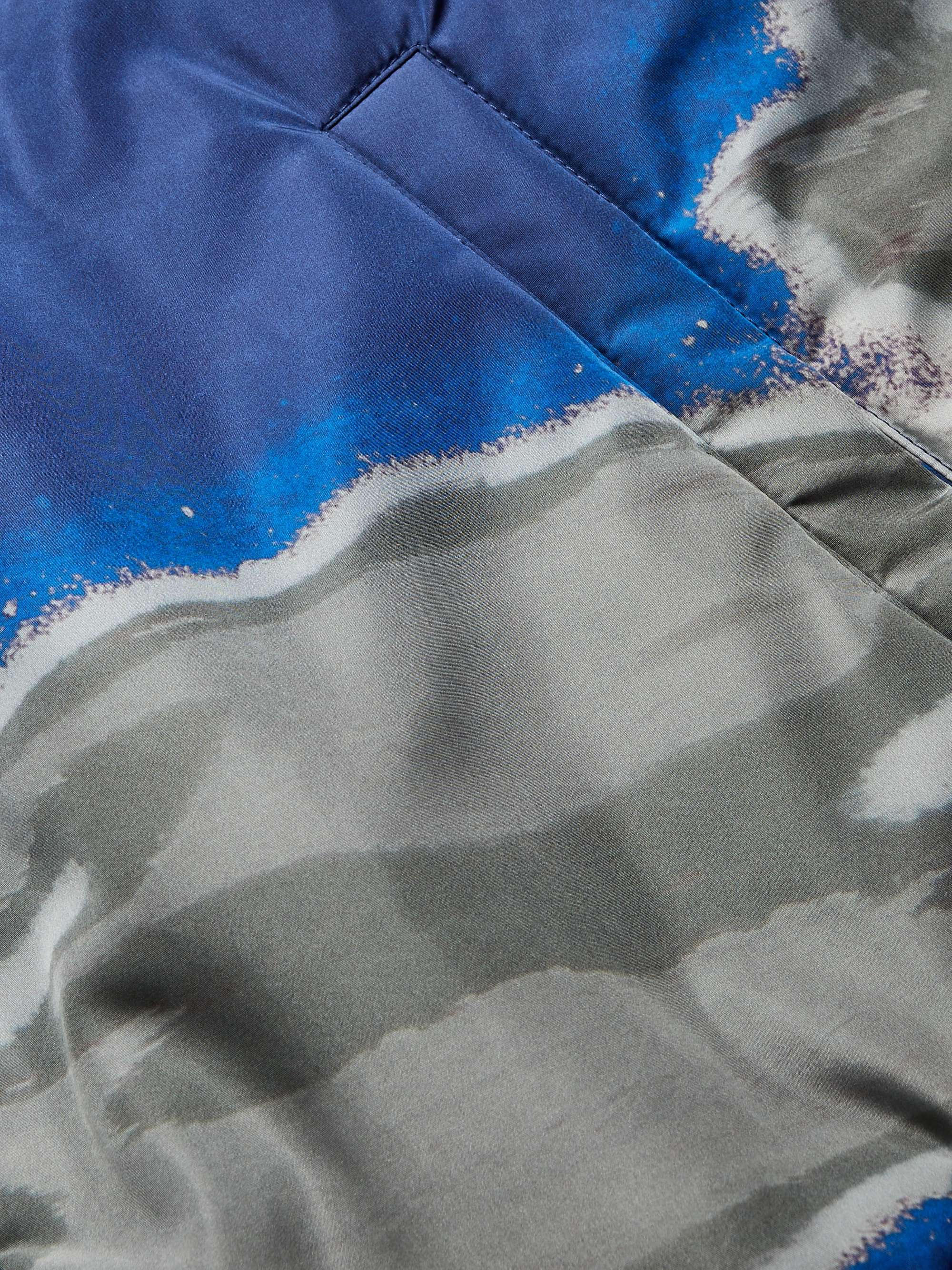 DUNHILL Slim-Fit Reversible Printed Shell and Cotton Bomber Jacket