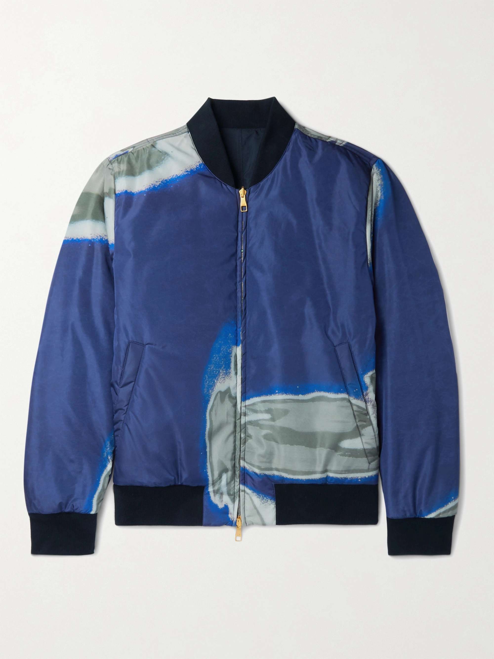 DUNHILL Slim-Fit Reversible Printed Shell and Cotton Bomber Jacket for ...