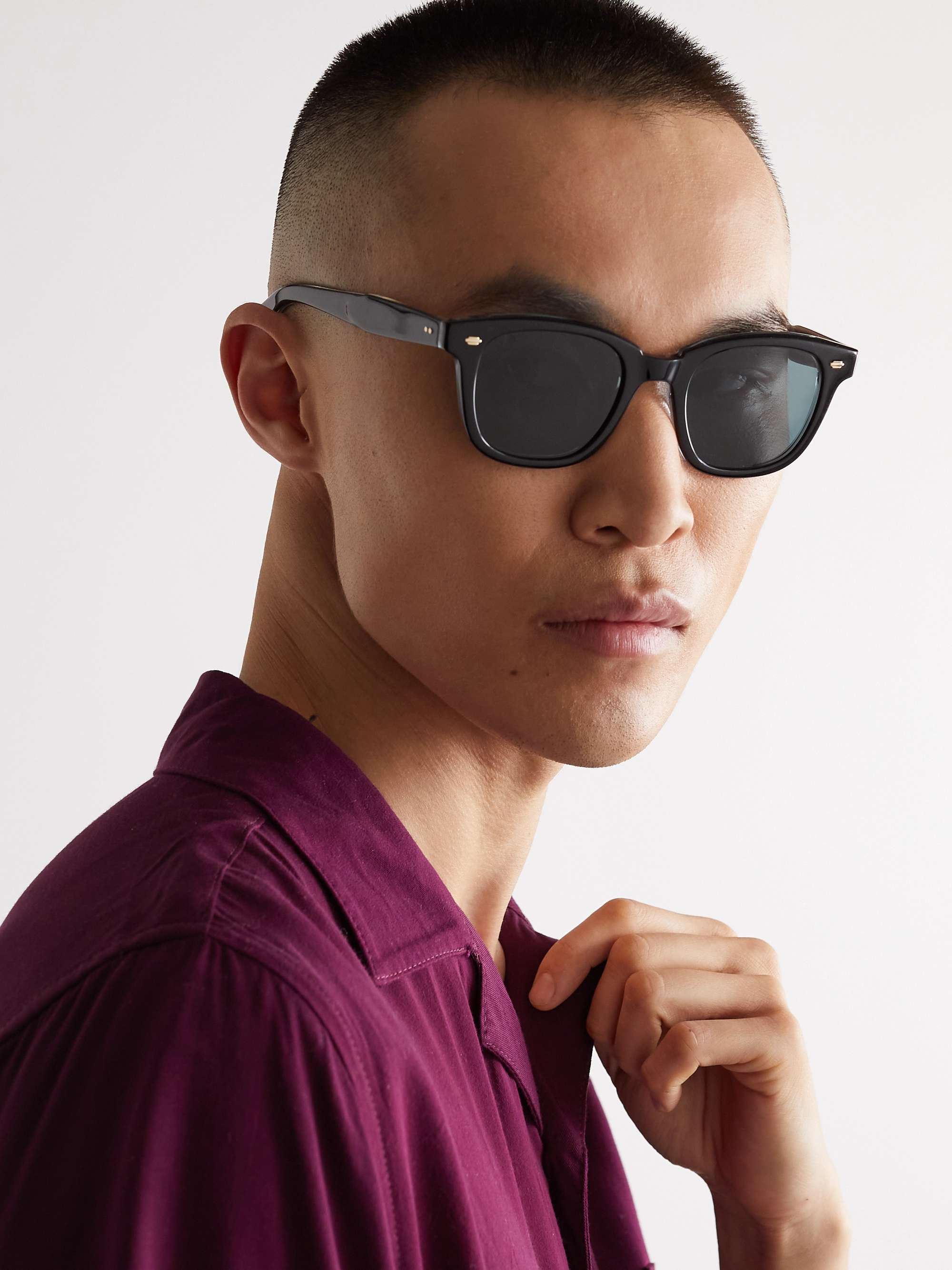 GARRETT LEIGHT CALIFORNIA OPTICAL Calabar D-Frame Acetate Sunglasses