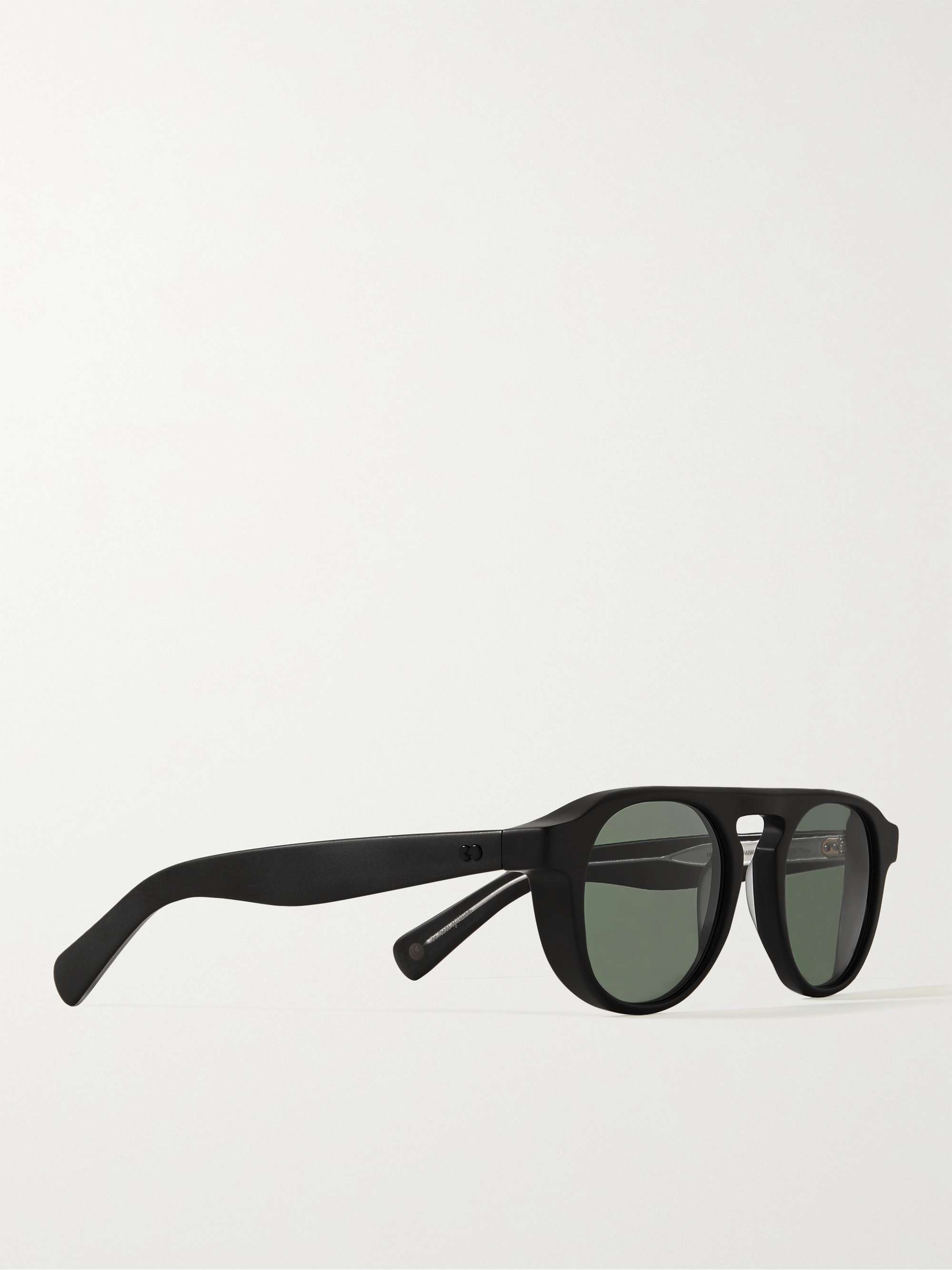 GARRETT LEIGHT CALIFORNIA OPTICAL Harding X Round-Frame Matte-Acetate Sunglasses