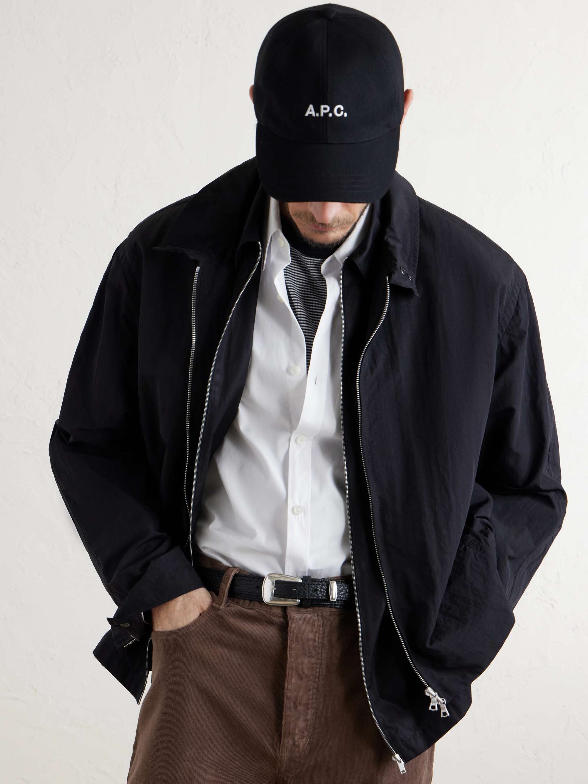A.P.C. Logo-Embroidered Cotton-Blend Canvas Baseball Cap