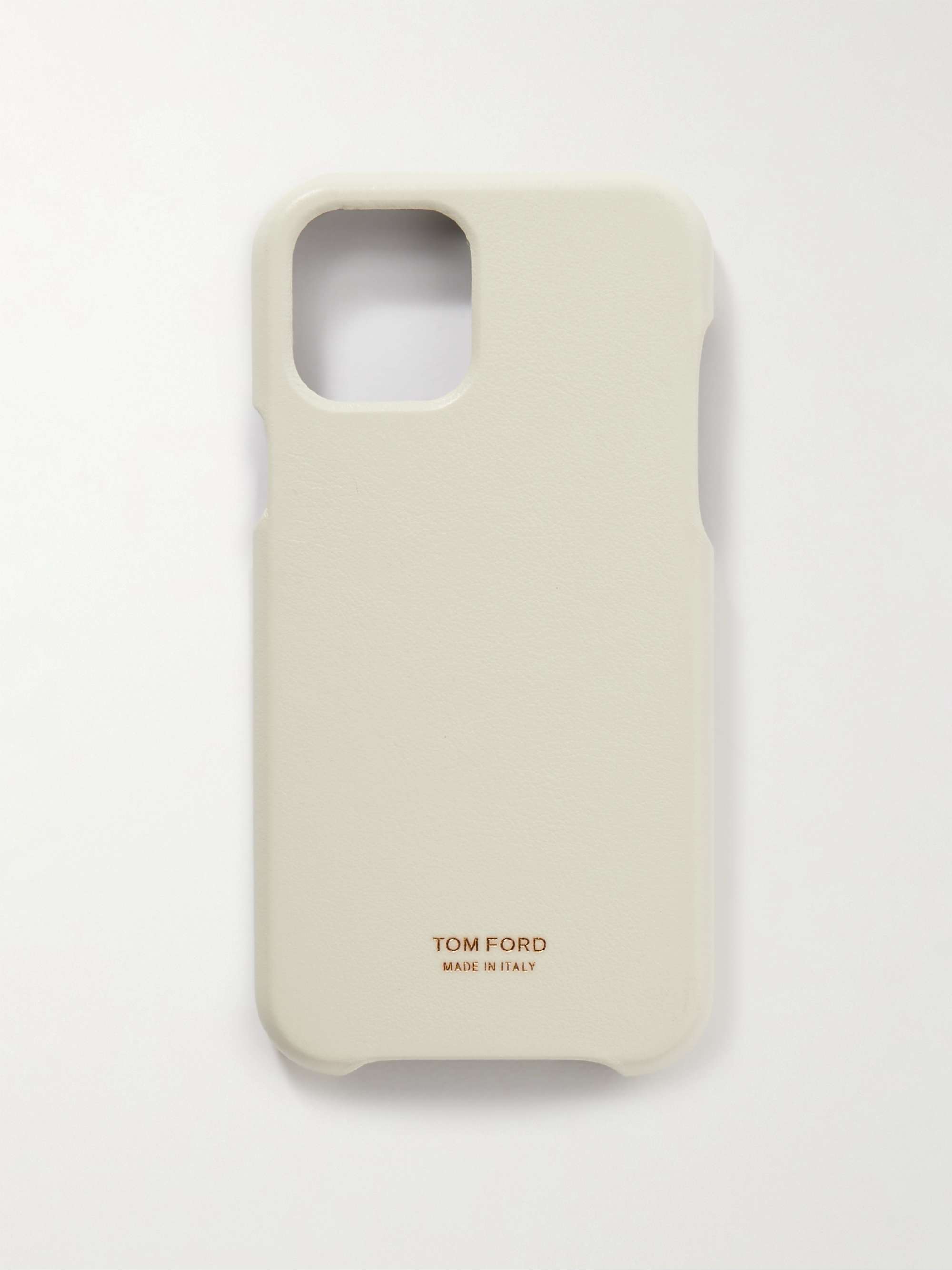 TOM FORD Logo Detailed Leather iPhone 11 Pro Phone Case for Men