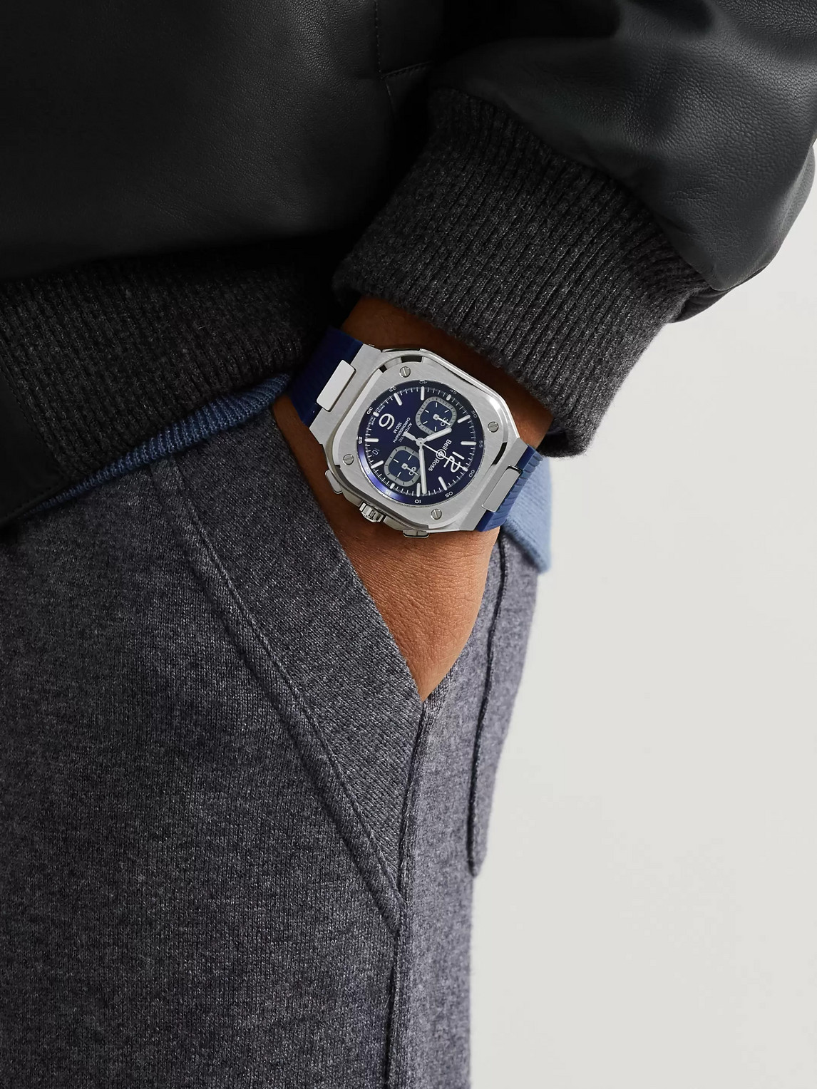 BR 05 Automatic Chronograph Stainless Steel Watch, Ref. BR05C-BUBU-ST/SRB — 2