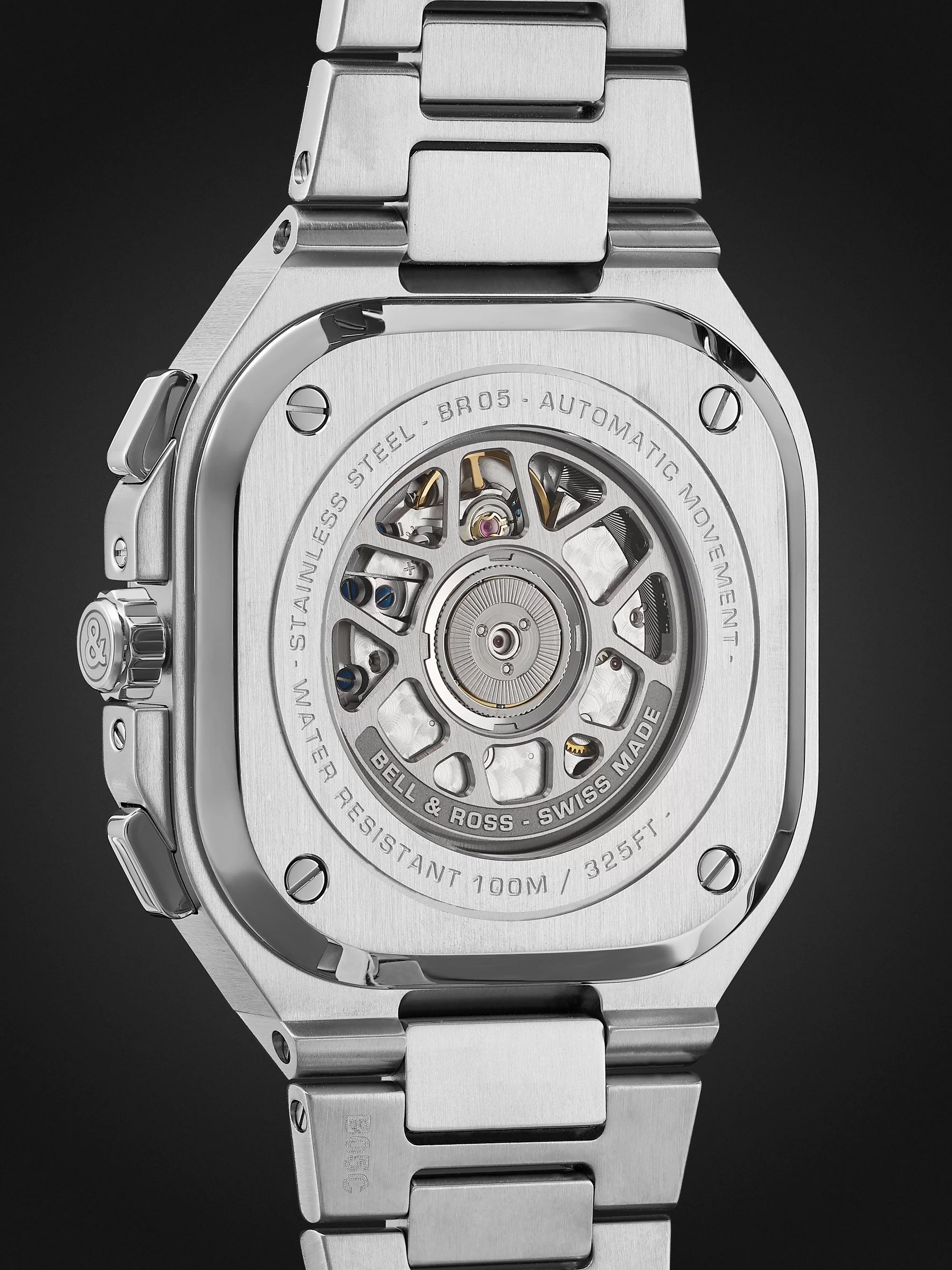 BELL & ROSS BR 05 Automatic Chronograph 42mm Stainless Steel Watch, Ref. No. BR05C-BL-ST/SST