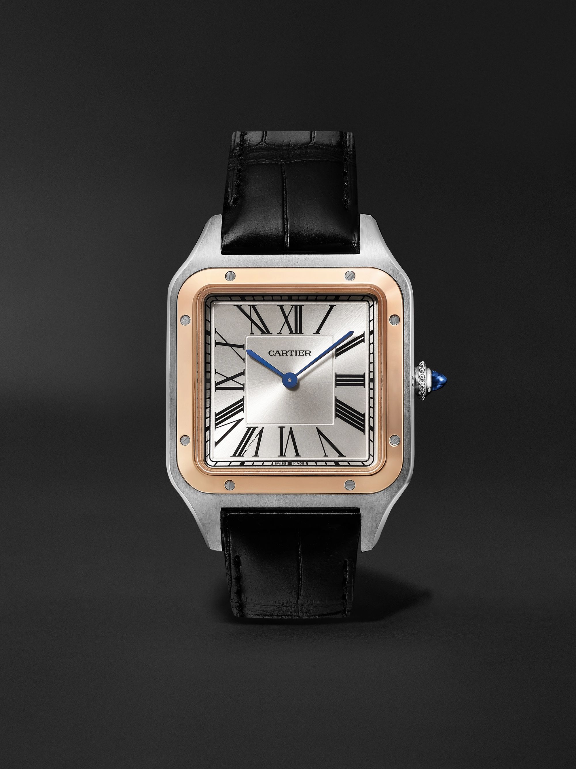 Cartier santos on sale dumont or rose