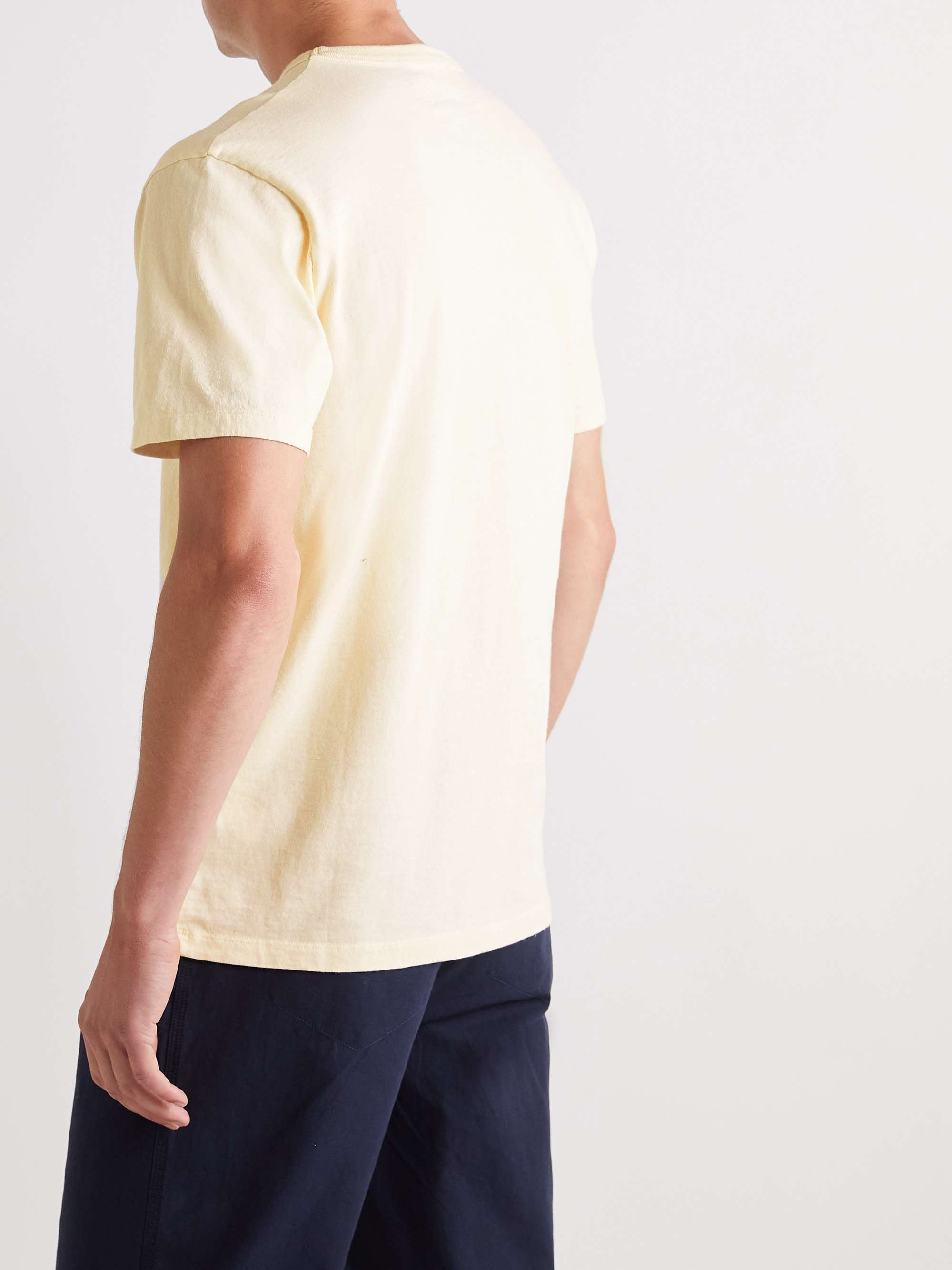 CAFÉ KITSUNÉ Logo-Print Cotton-Jersey T-Shirt