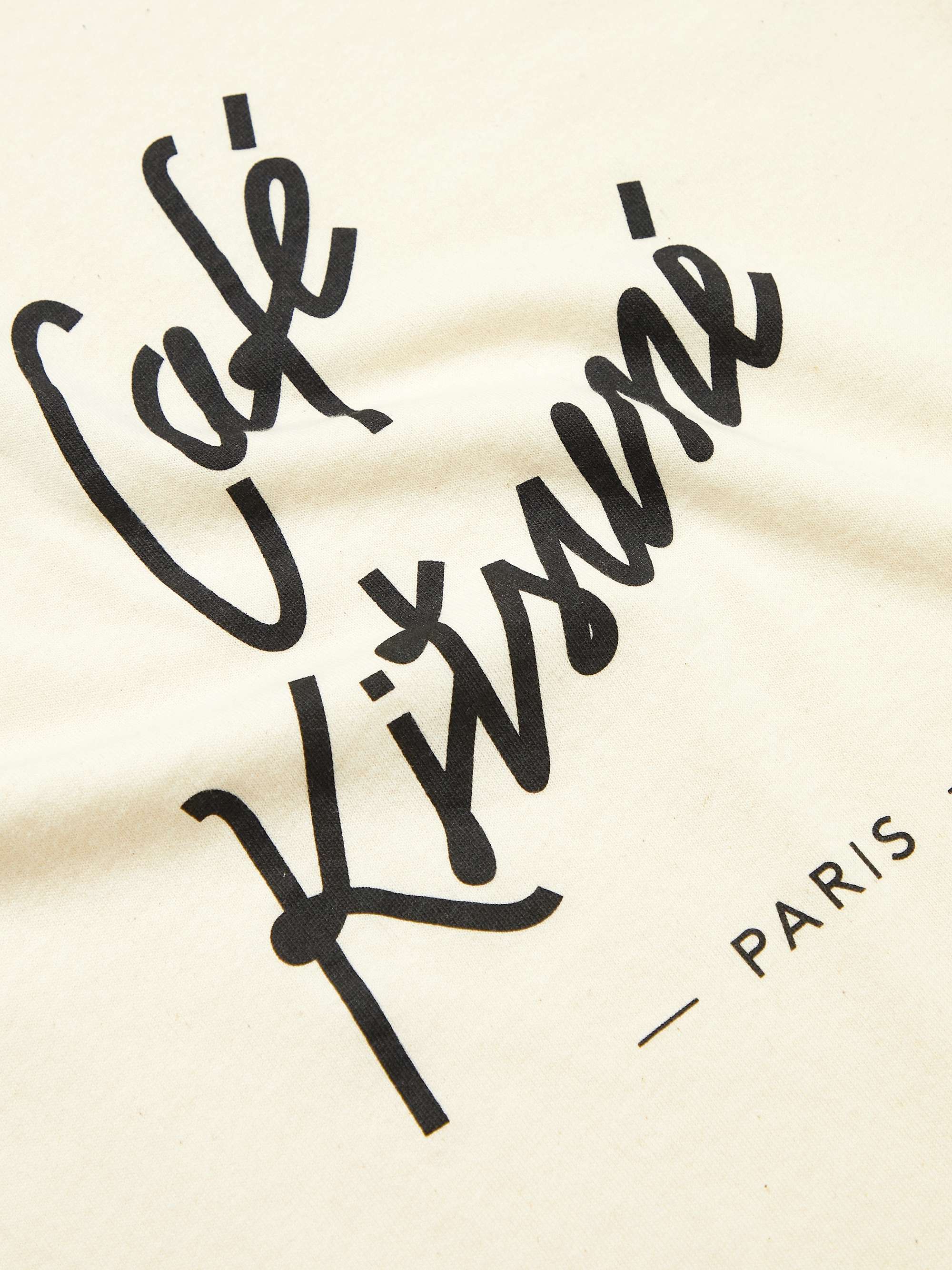 CAFÉ KITSUNÉ Logo-Print Cotton-Jersey T-Shirt