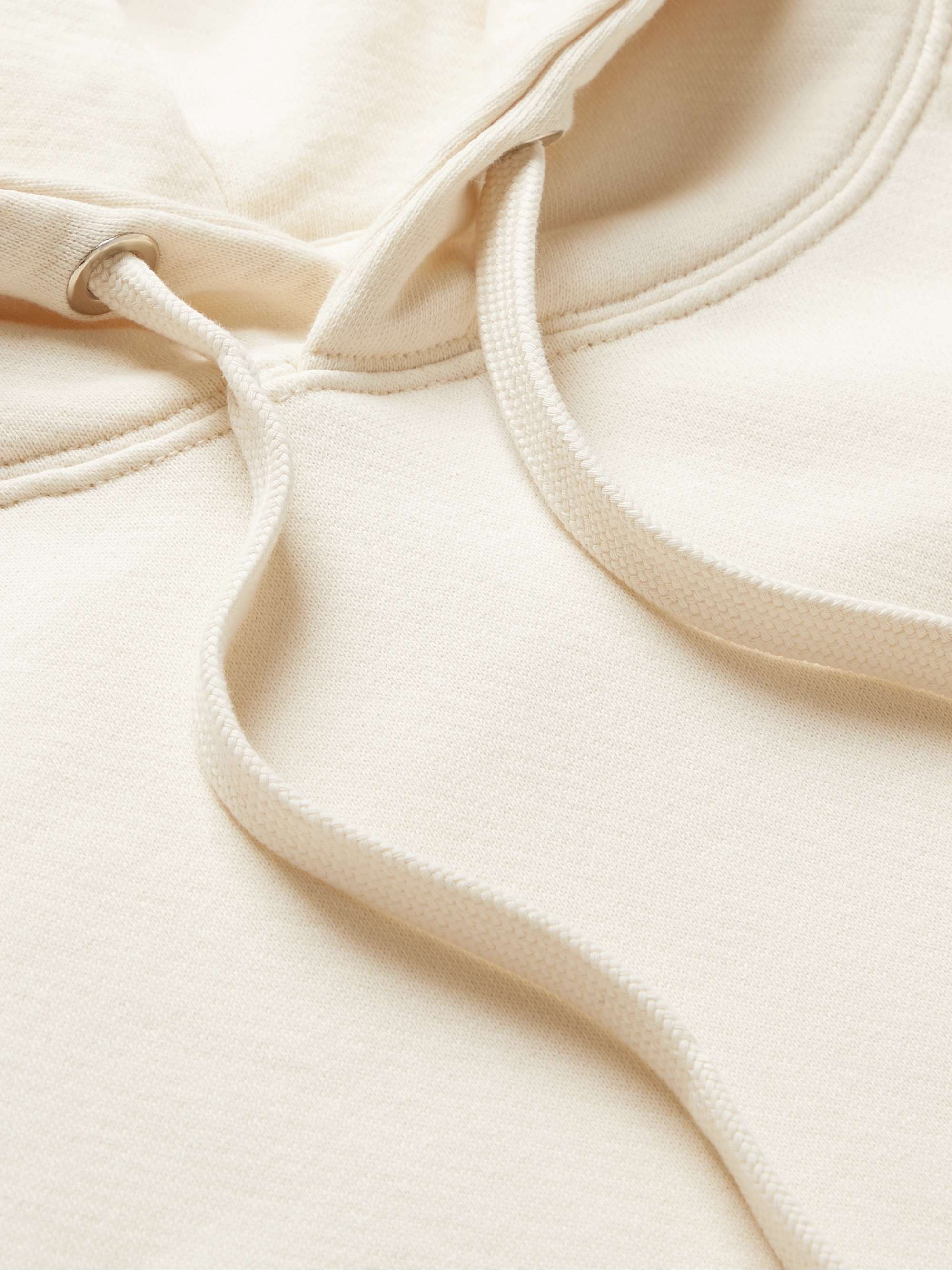 CAFÉ KITSUNÉ Logo-Print Cotton-Jersey Hoodie