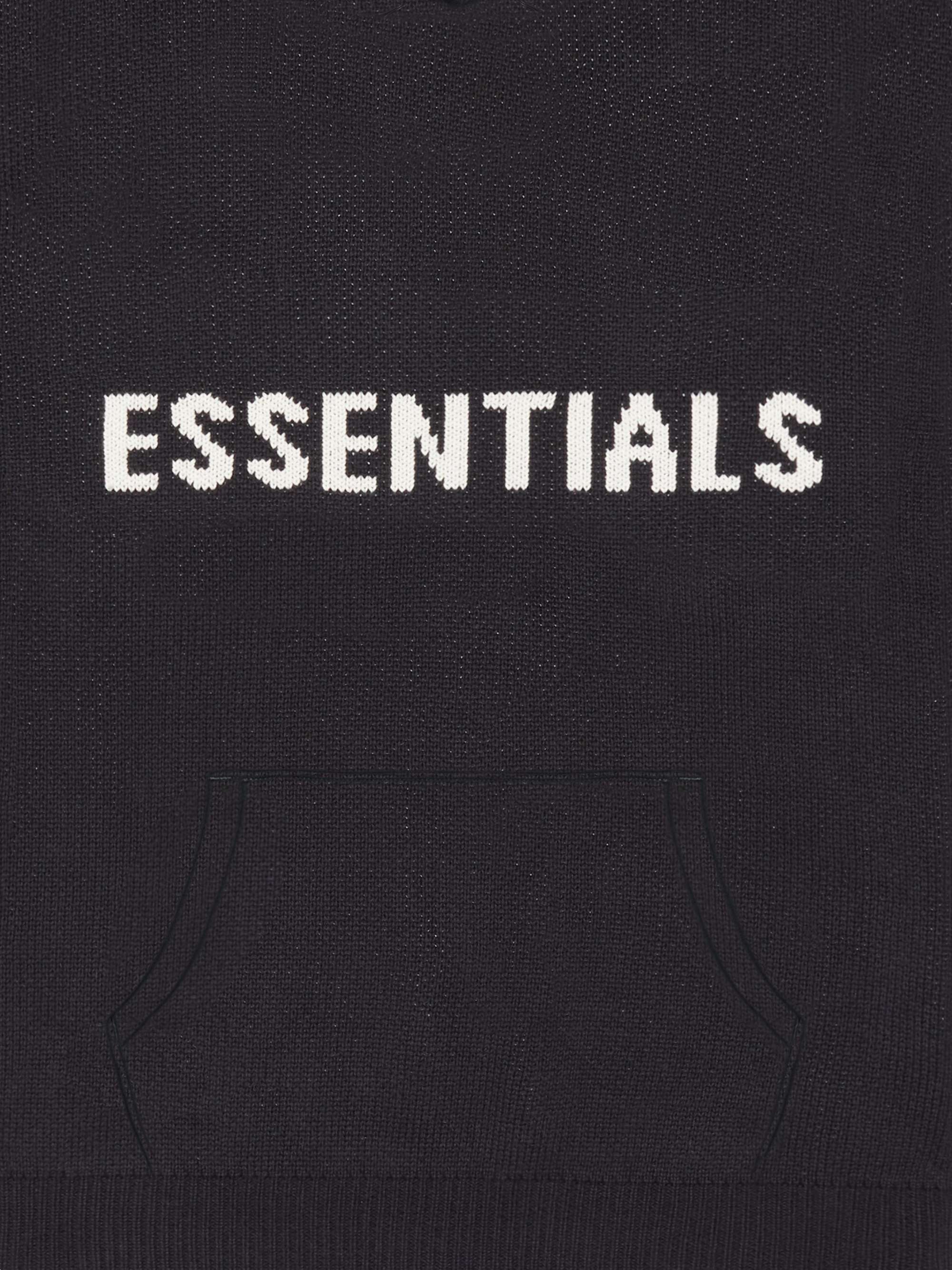 FEAR OF GOD ESSENTIALS Logo-Intarsia Cotton-Blend Hoodie
