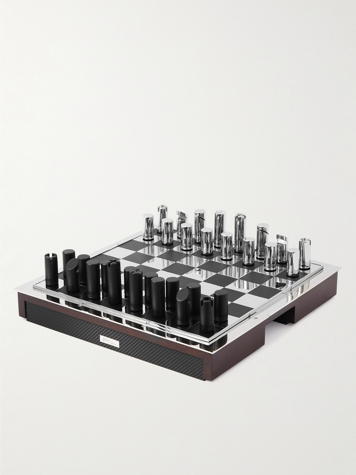 Ralph Lauren Home Sutton Walnut, Carbon Fibre and Nickel Chess Set - Men