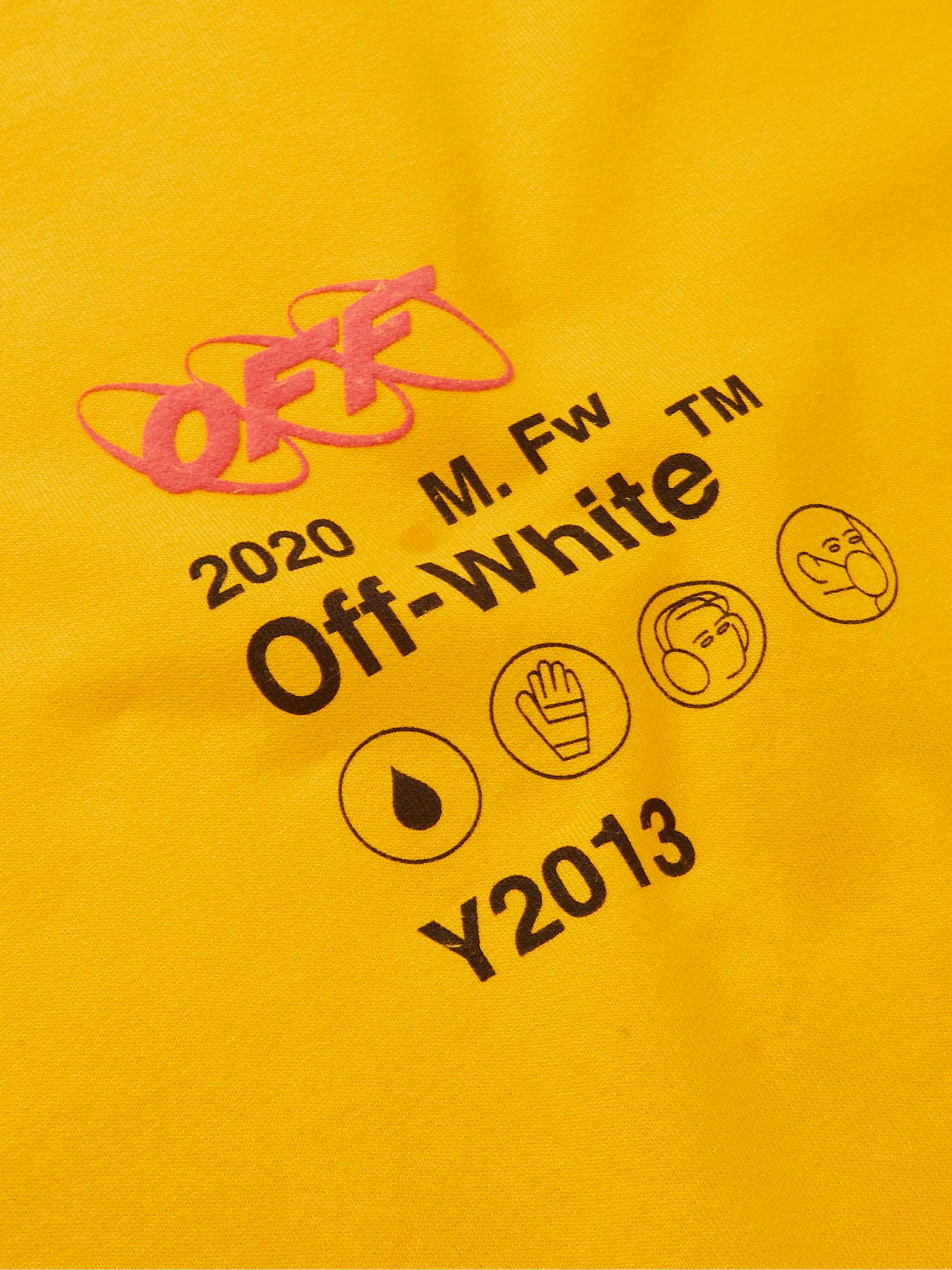 OFF-WHITE Distressed Embroidered Printed Cotton-Jersey and Terry Sweatshirt