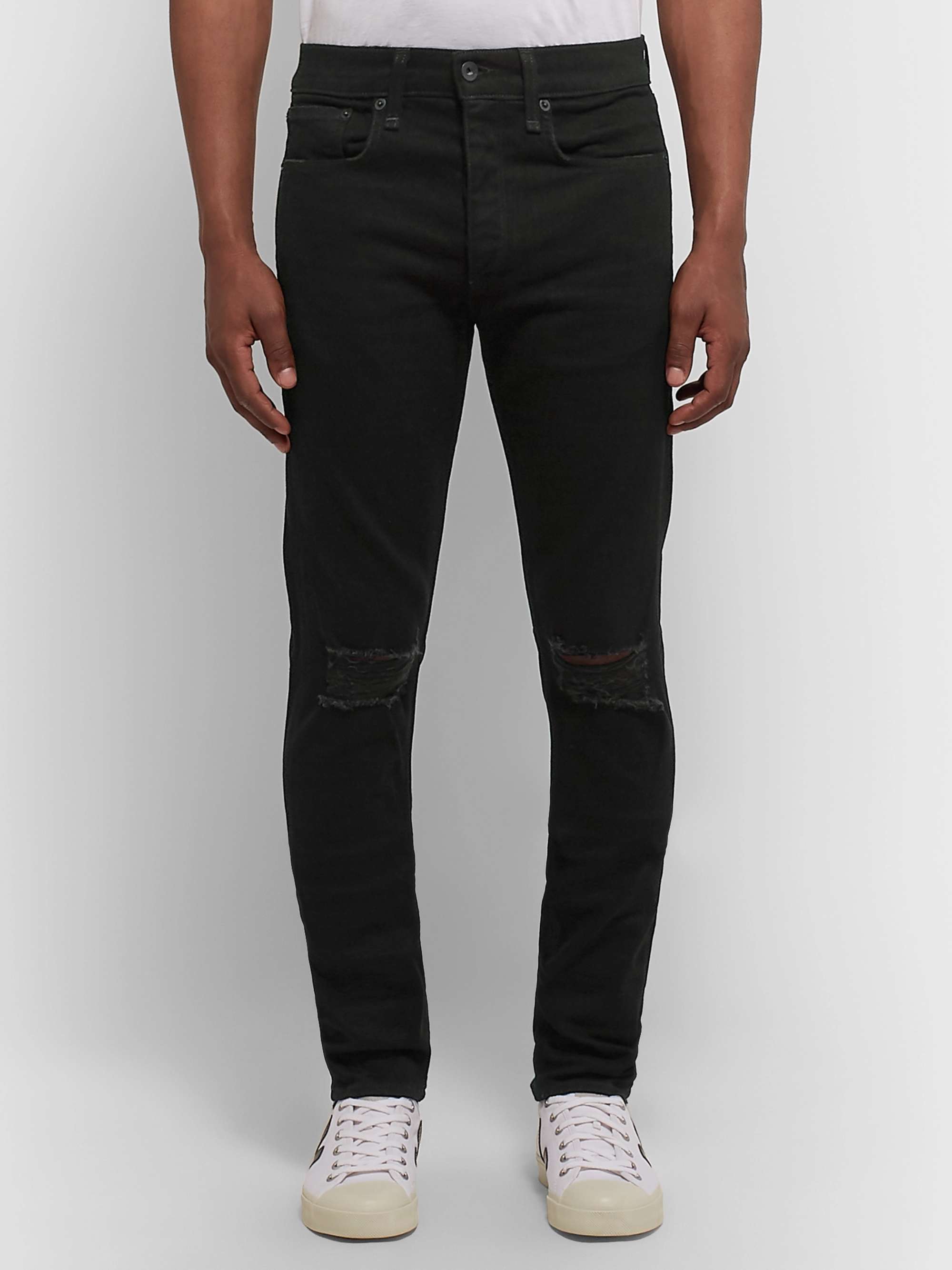 RAG & BONE Fit 1 Skinny-Fit Distressed Stretch-Denim Jeans