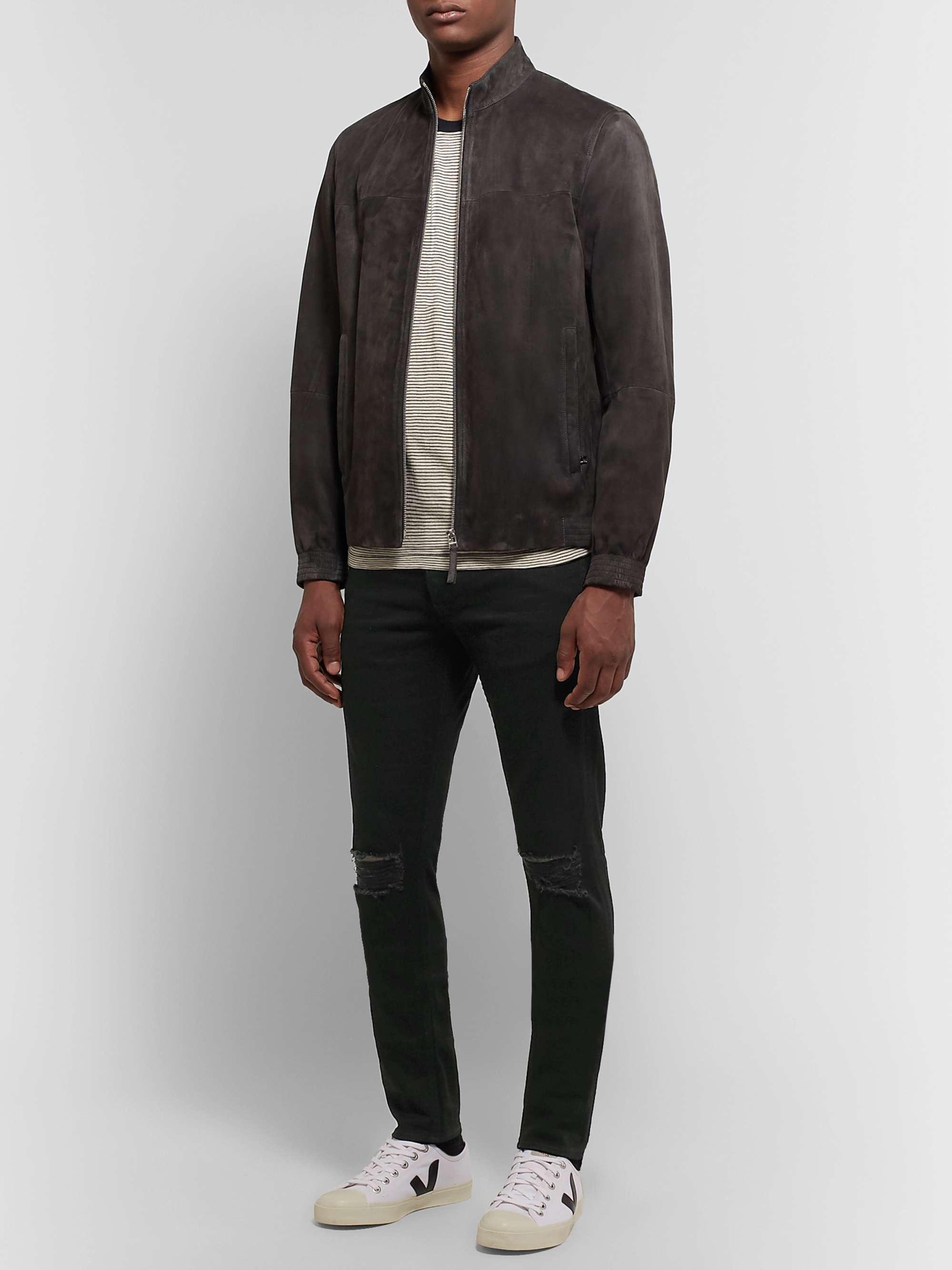 RAG & BONE Fit 1 Skinny-Fit Distressed Stretch-Denim Jeans