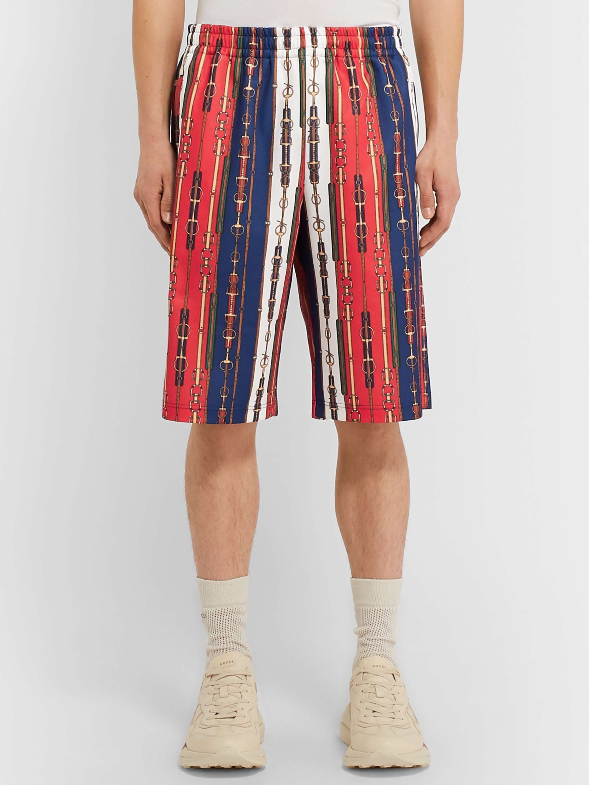 GUCCI Printed Tech-Jersey Shorts