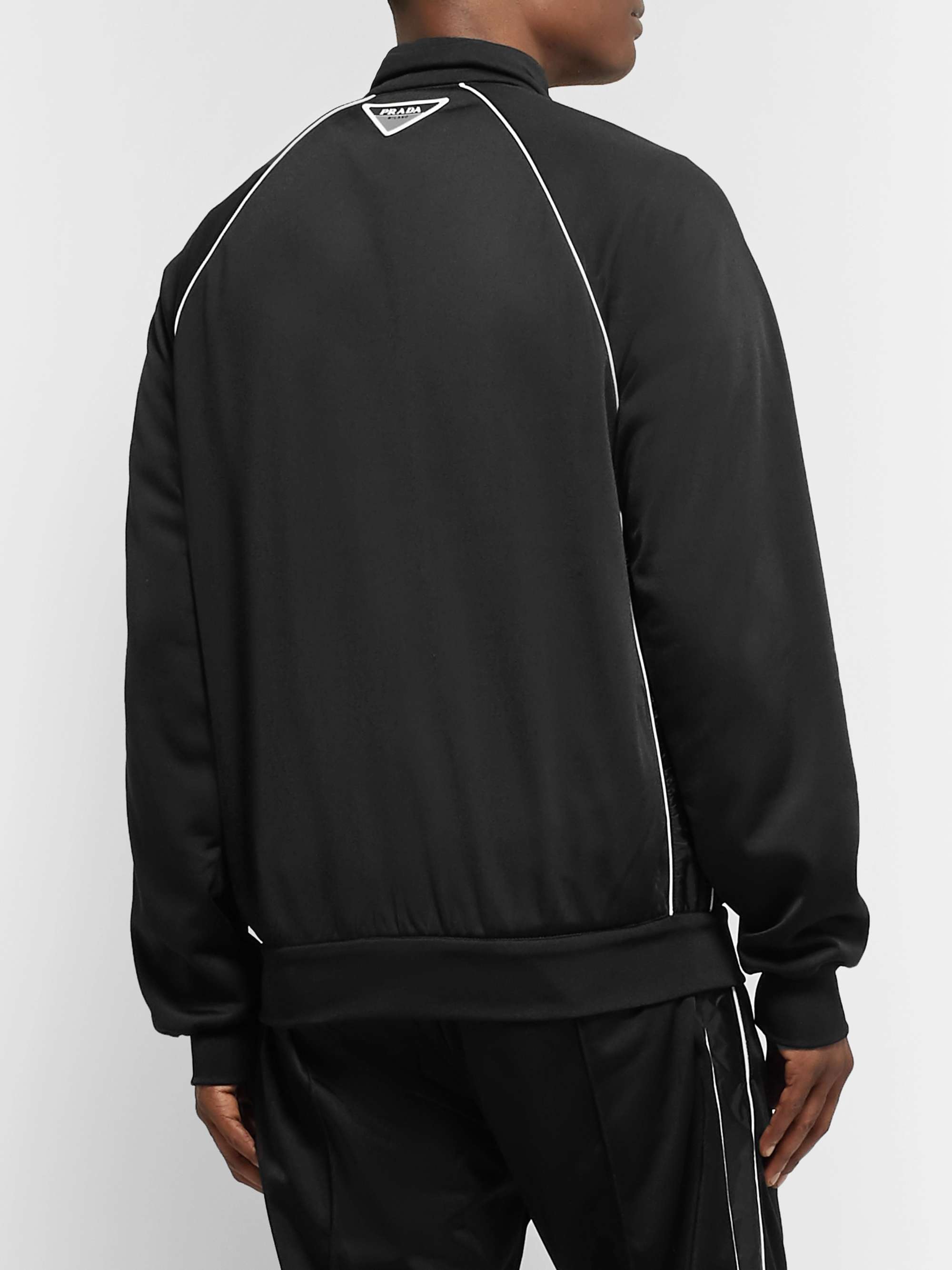 PRADA Shell-Trimmed Tech-Jersey Track Jacket
